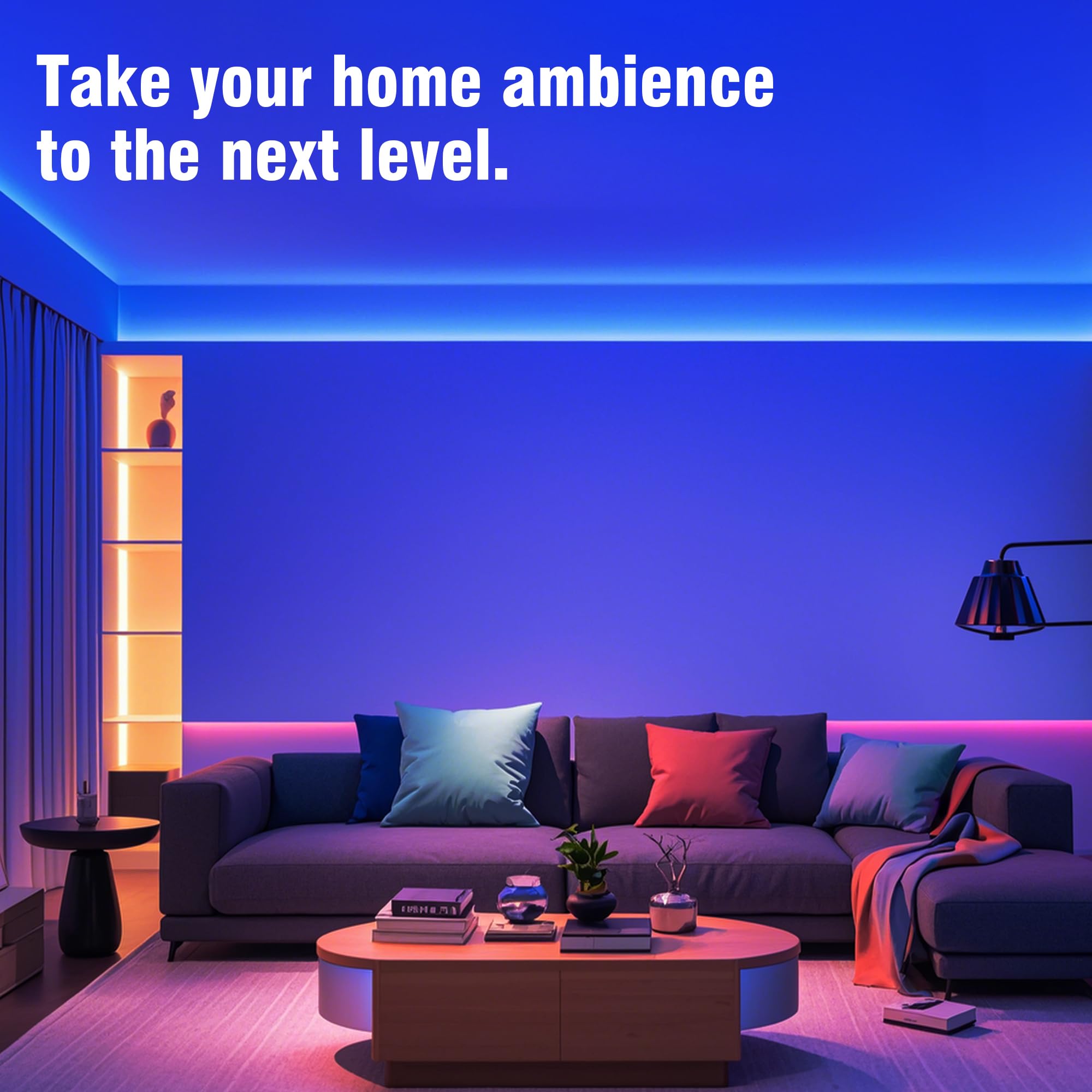 VOLIVO 100ft Led Strip Lights for Bedroom, Color Changing Led Light Strips Kit with 24 Keys IR Remote and Smart App Control, RGB Music Sync Lighting for Room, Home Decor
