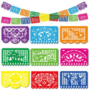 DomeStar Mexican Party Decoration, 18 Feet Plastic Papel Picado Fiesta Banner Cinco de Mayo Garland for Mexican Birthday Party Supplies