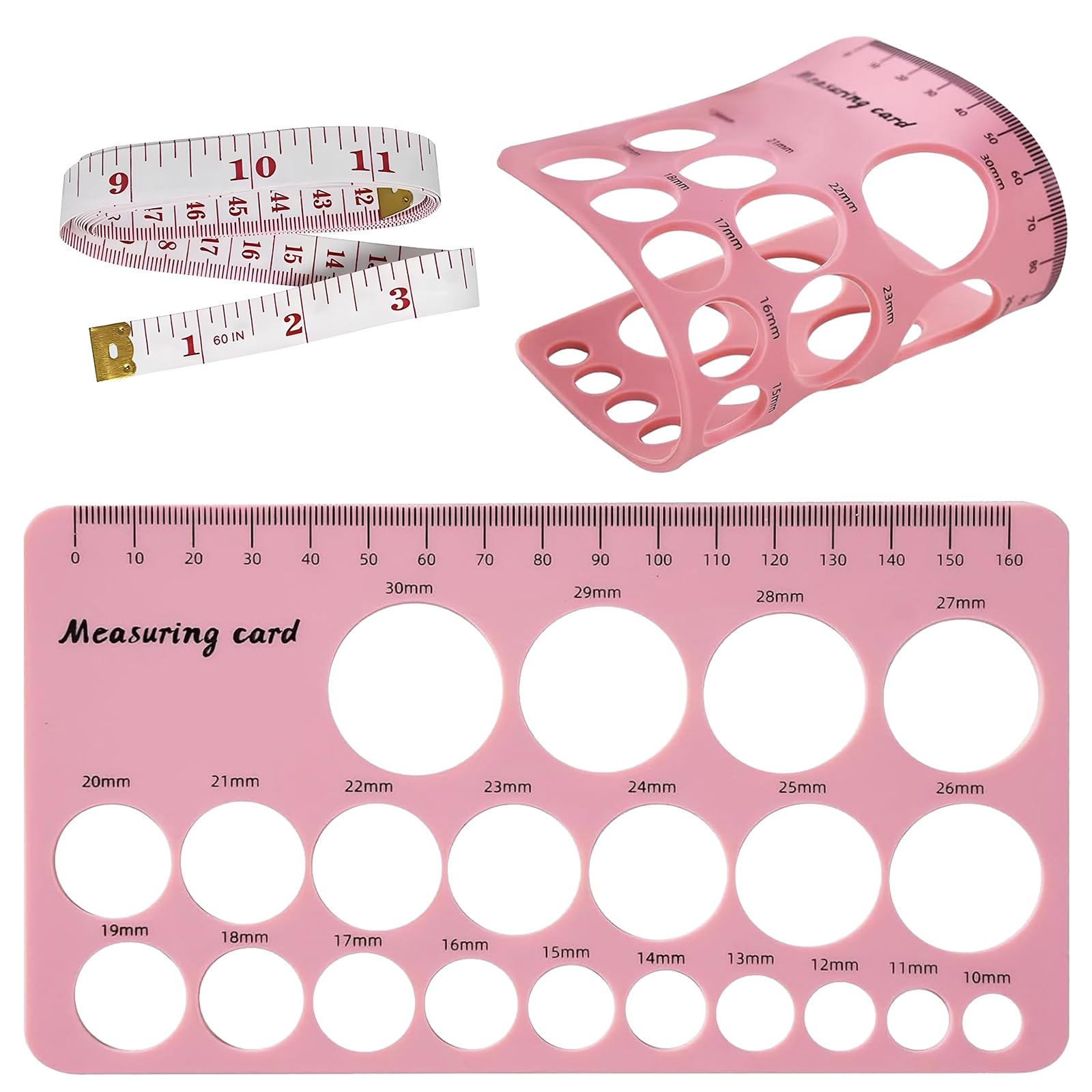 Luxemum Nipple Rulers, Flange Inserts Sizing Measurement Tool for Breast Pump, Soft Silicone Flange Size Measure, Nipple Measuring for New Mums/Women