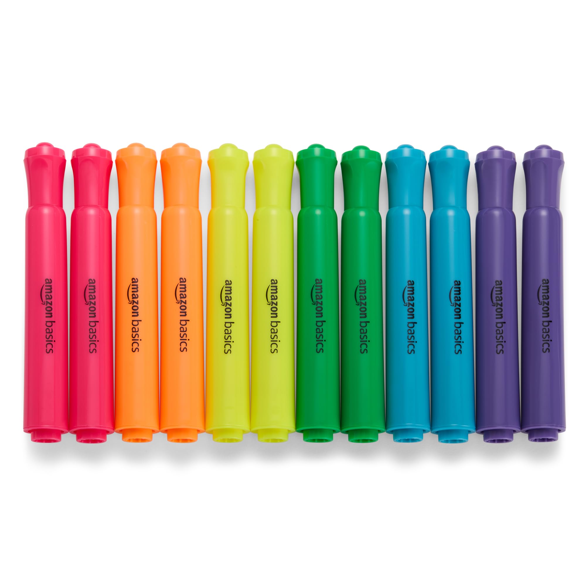Basics Highlighters 12 Pack, Assorted Colors, Chisel Tip,Bible Highlighter,Office and School Supplies
