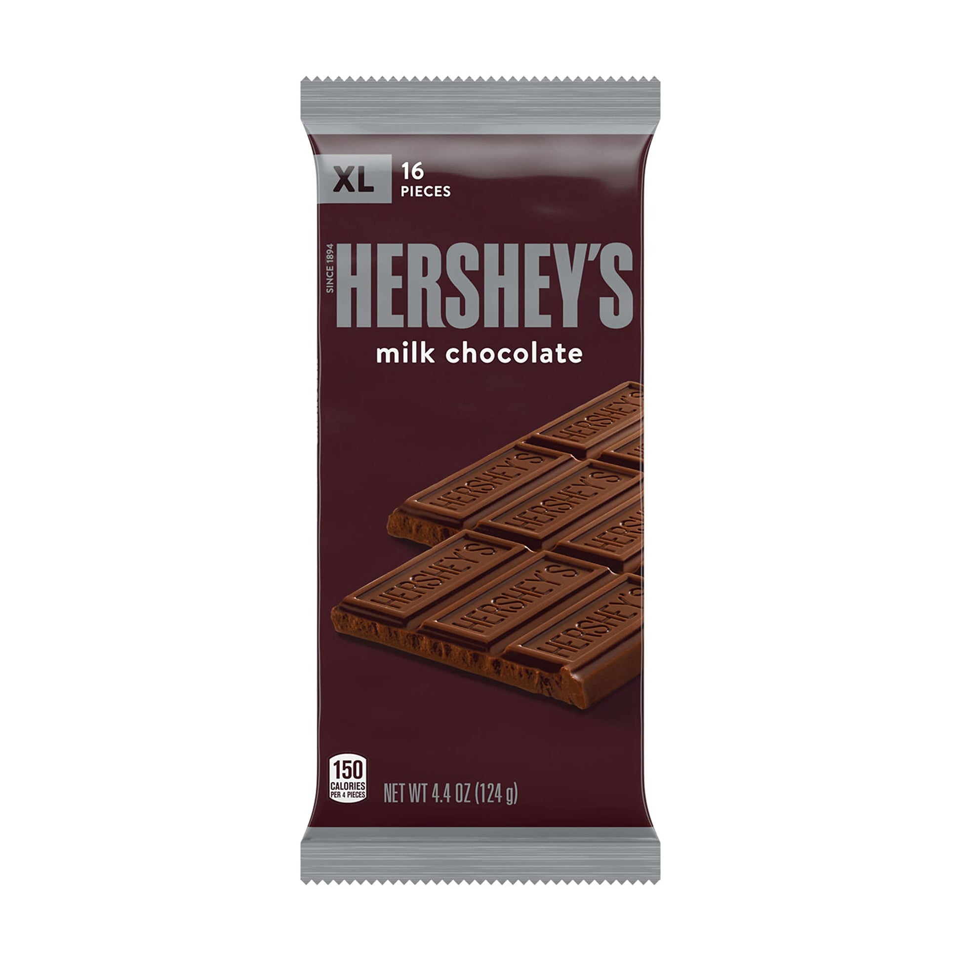 HERSHEY'S Milk Chocolate XL, Candy Bars, Halloween Candy, 4.4 oz (12 Count, 16 Pieces)