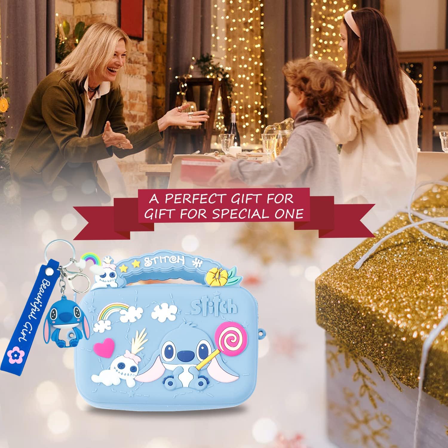 MOBRWUVS Crossbody bag with Adjustable Shoulder Strap, Handbag with Zipper, Badge Wallet with Lanyard, Wallet Purse Shoulder Bag Coin Pouch Accessories Money Bag for Girls