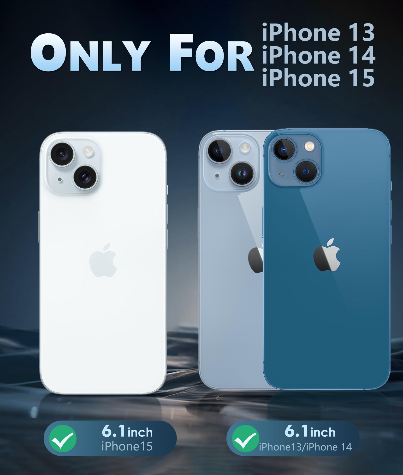 FNTCASE for iPhone 15 Case: for iPhone 14 | iPhone 13 Case Support Magnetic Charging Military Grade Drop Protection Anti Yellowing | Rugged Shockproof Phone Cover - 6.1 inch (Clear)