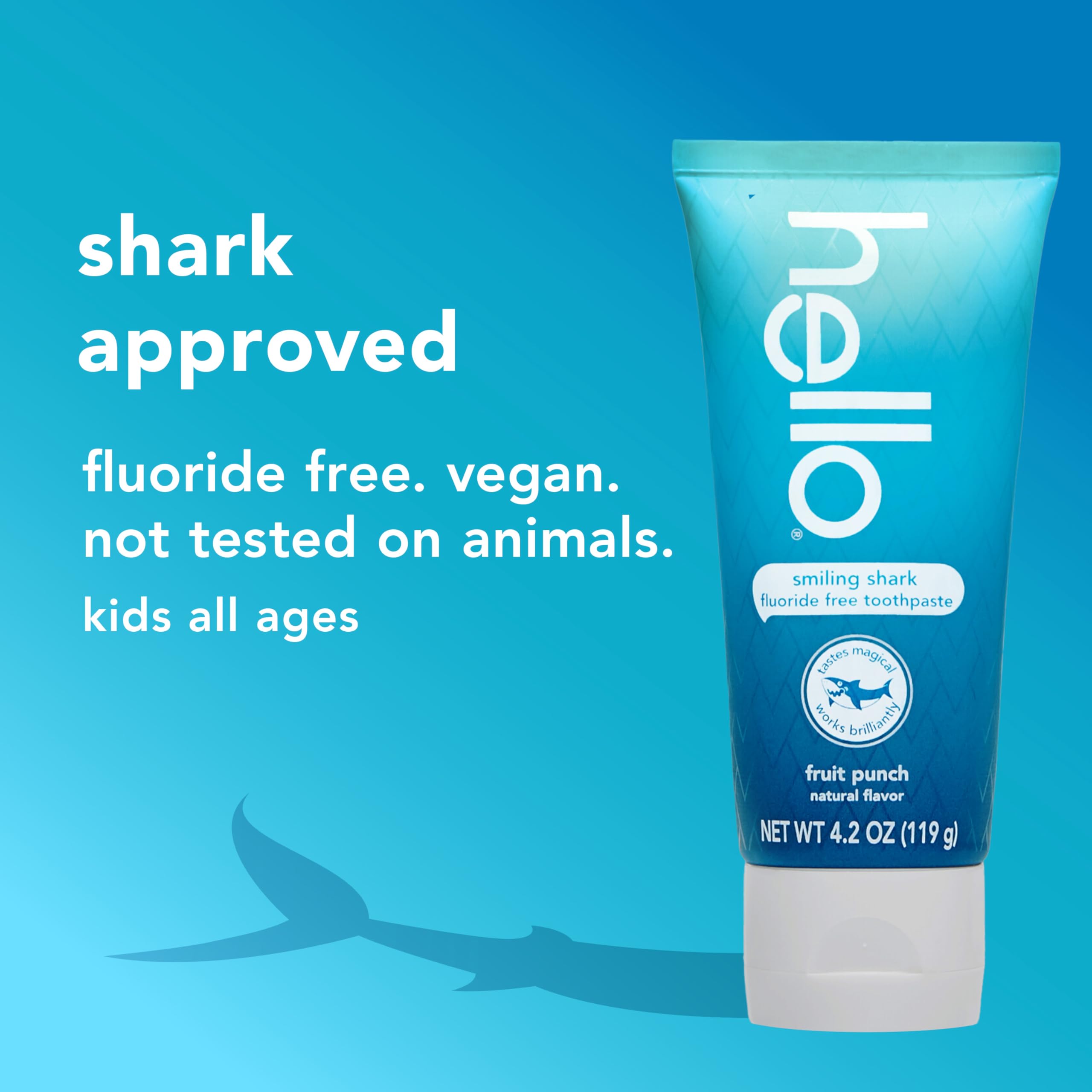 hello Smiling Shark and Fresh Watermelon Fluoride Free Kids Toothpaste Pack, Includes 4.2 oz Smiling Shark Kids and 4.2 oz Fresh Watermelon Toothpaste