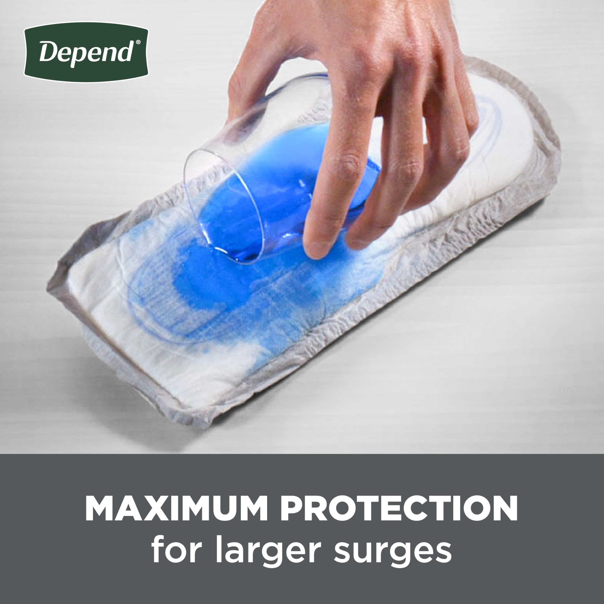 Depend Guards Incontinence Pads for Men, Maximum Absorbency, 104 Count (2 Packs of 52), Packaging May Vary