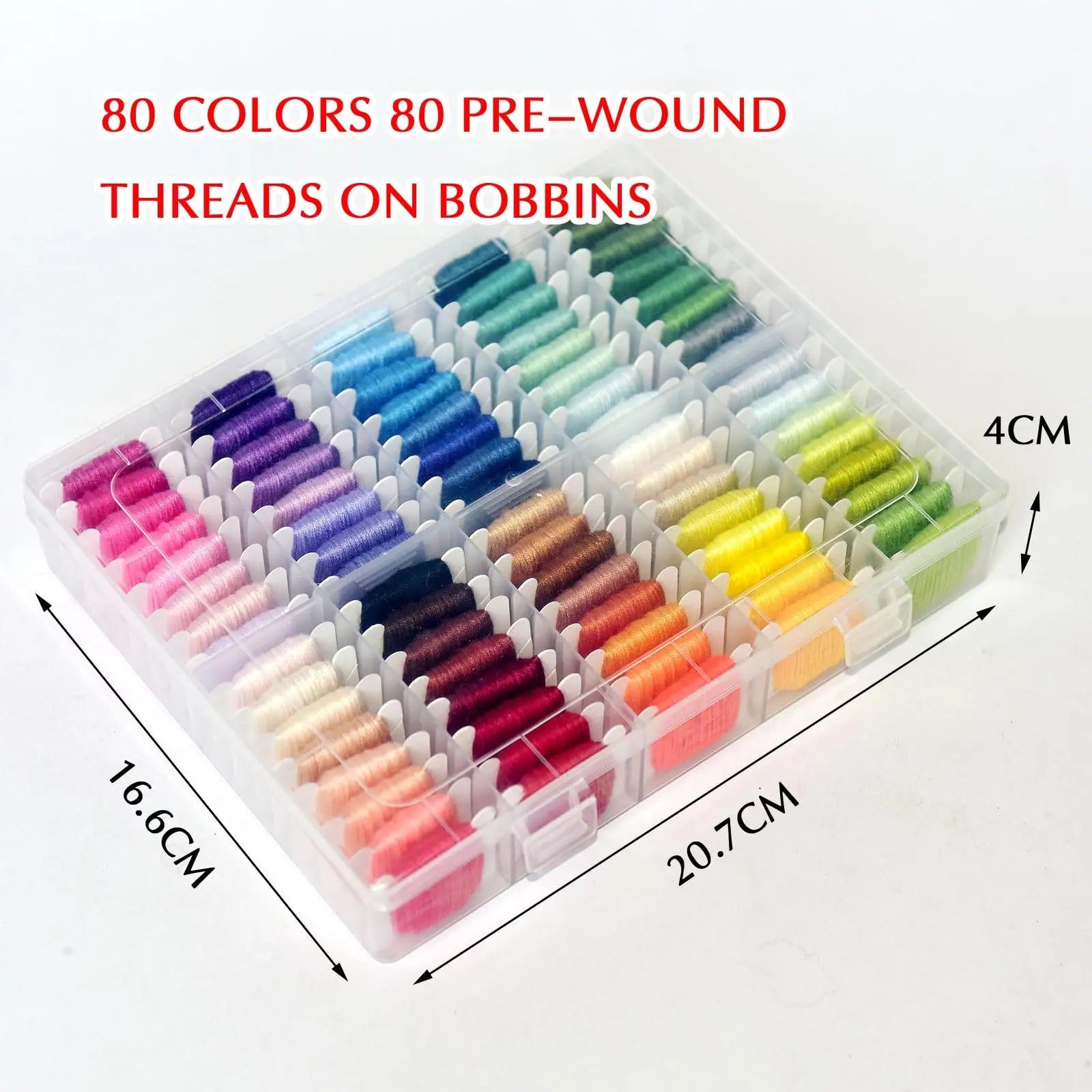 Friendship Bracelet String Kit String Bracelet Making Kit with 80 Skeins Embroidery Floss Cross Stitch Thread with Storage Box