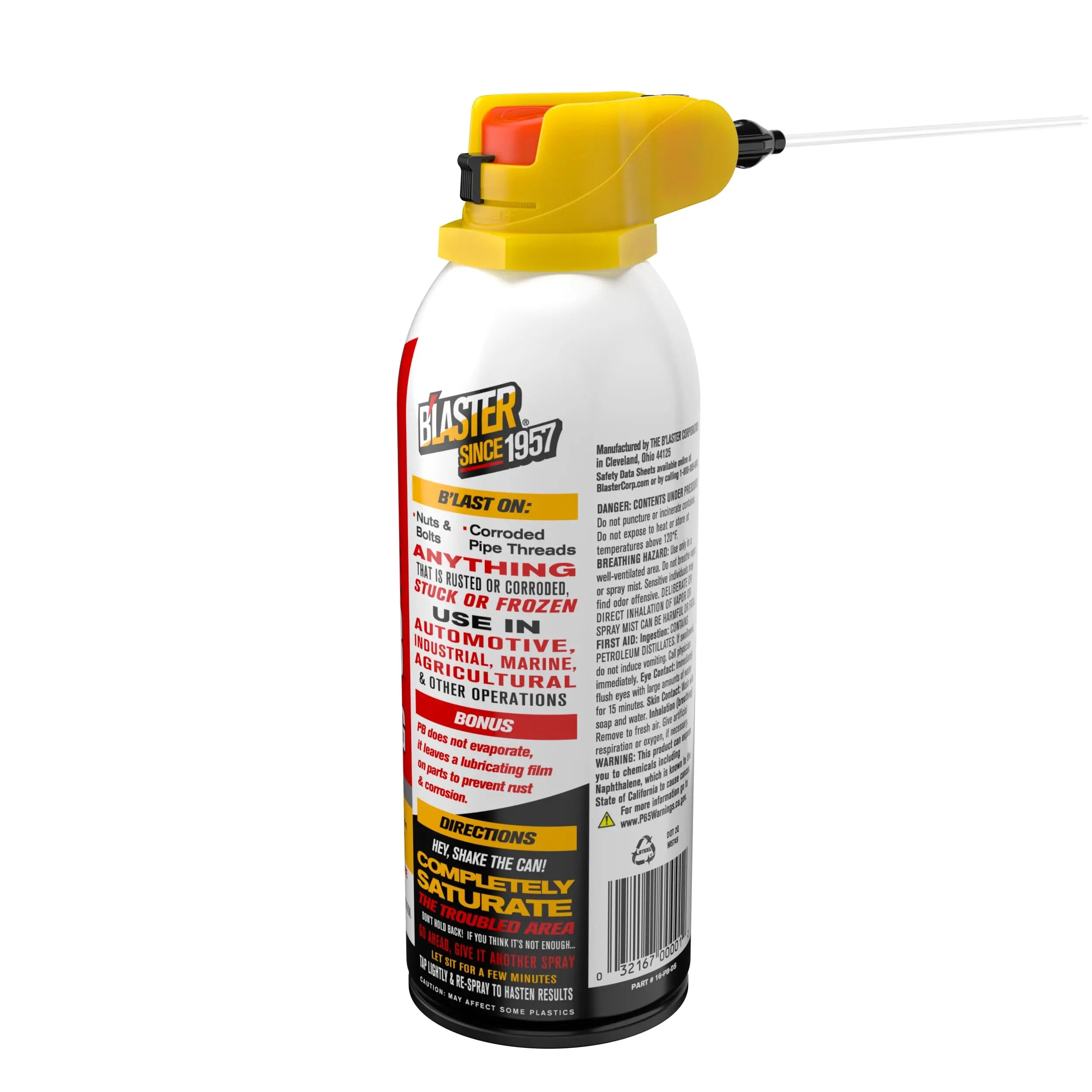 B'laster PB Blaster Penetrating Oil Spray, 11-oz Pack of 12 - Rust Prevention Spray -Unsticks Rusted Bolts - Anti Corrosion