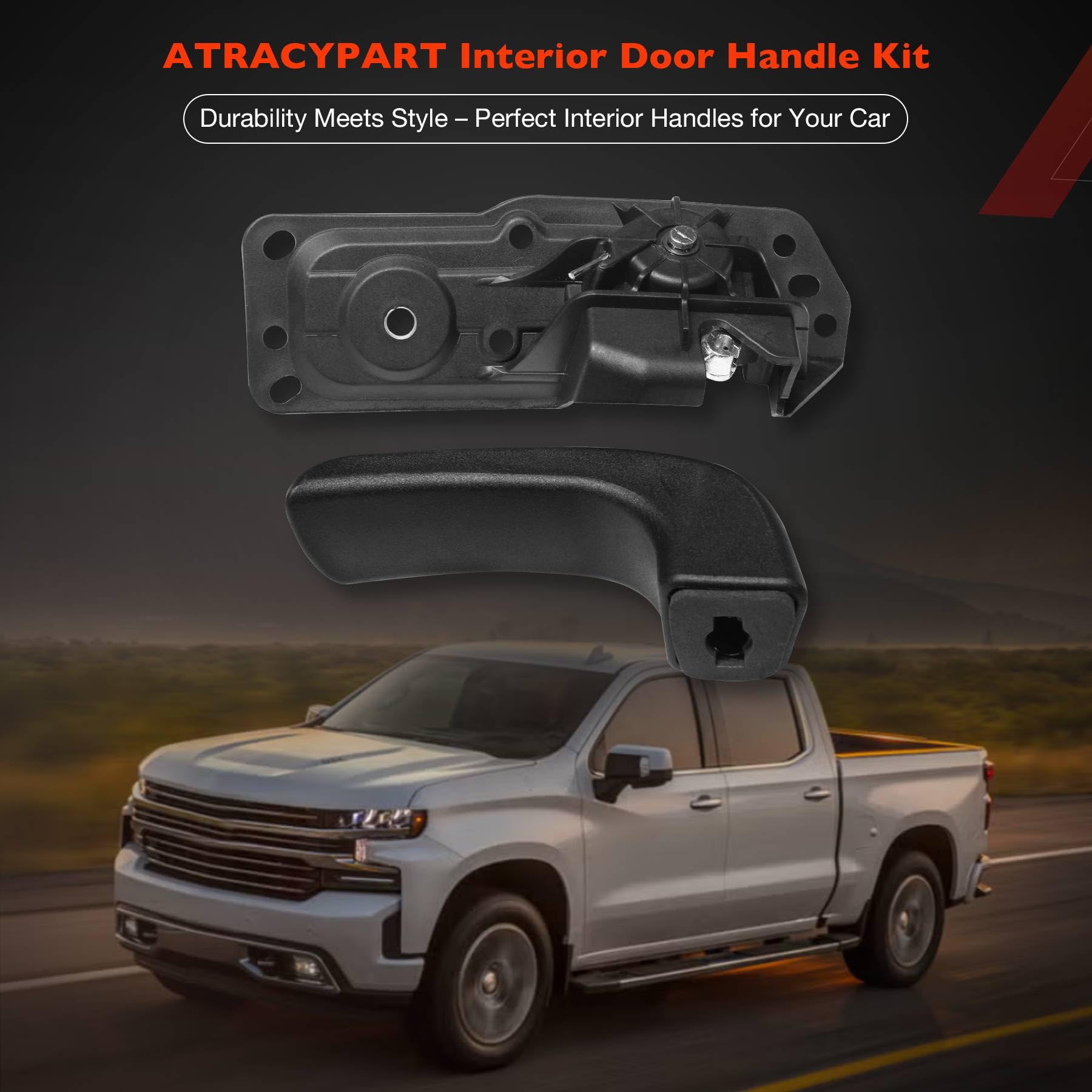 Interior Door Handle Front Left Drivers Side Compatible with 2007-2014 Chevy Silverado 1500/2500/3500 Tahoe Suburban Avalanche GMC Sierra Yukon Cadillac Escalade ESV/EXT,Replaces OEM# 20833606, 80374