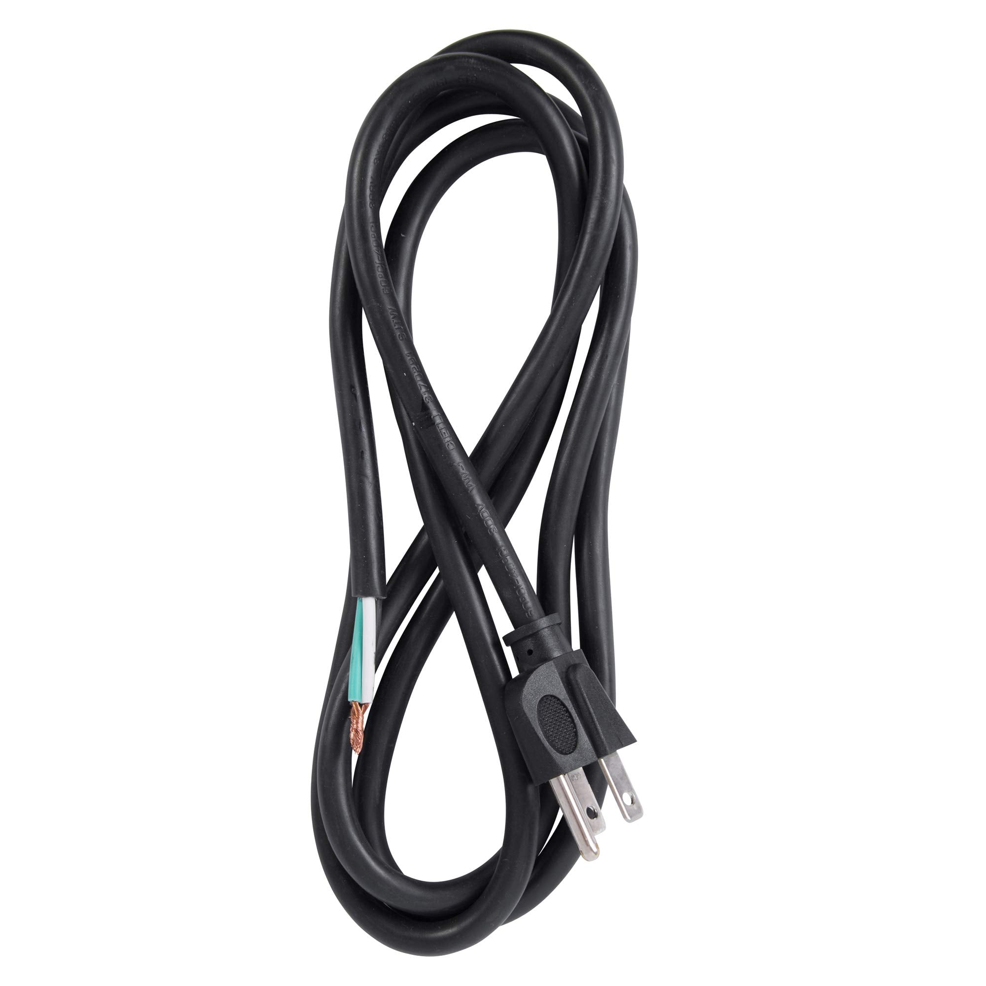 Bergen Industries Inc PS615143 3-Wire Appliance and Power Tool Cord, 6 ft, 14 AWG, 15A/125V AC, 1875w, Black