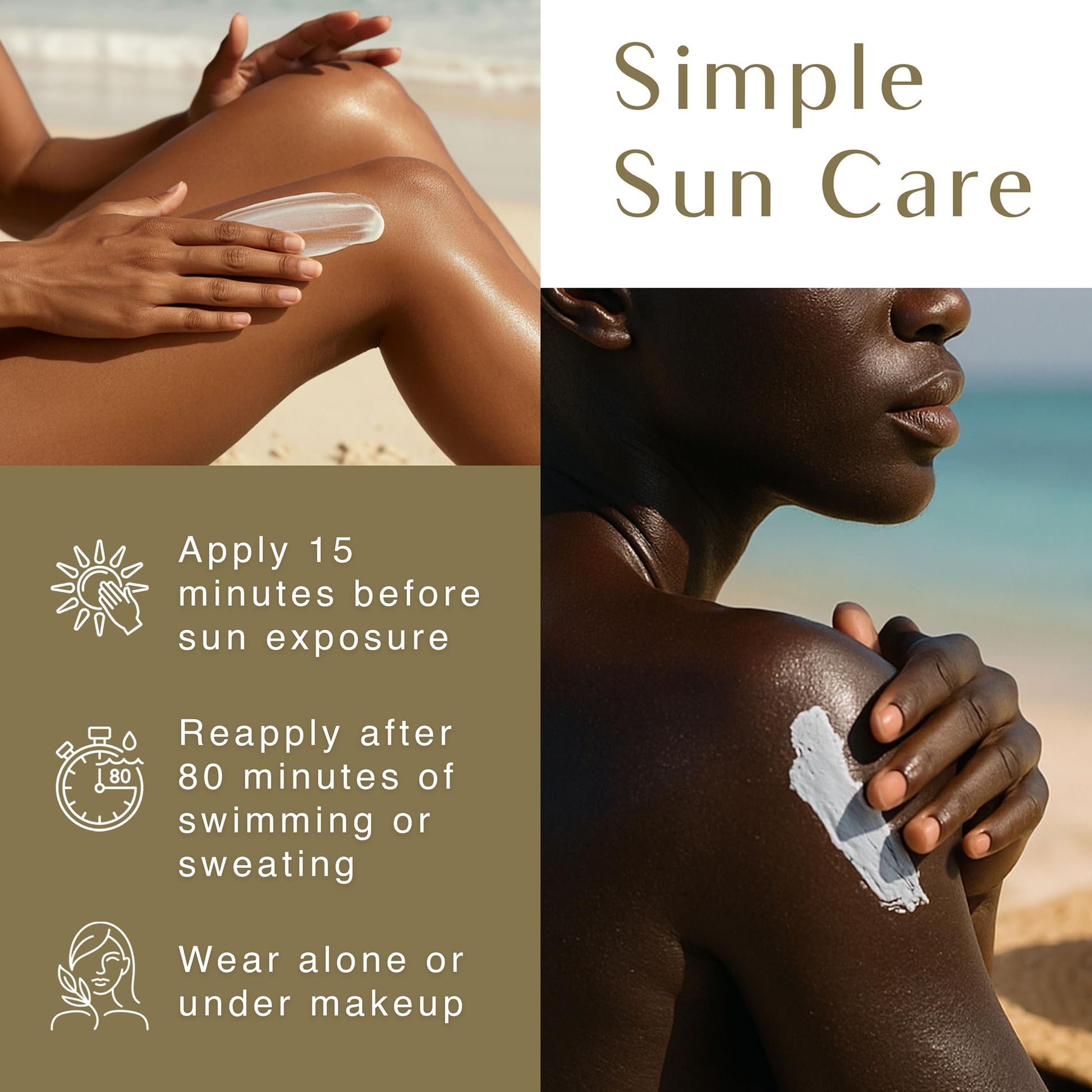 BLACK GIRL SUNSCREEN - Face & Body Moisturizing Sunscreen Lotion SPF 30, No White-Residue for Melanin Rich Skin (2 Fl. Oz.)