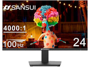 SANSUI Monitor 24 inch 100Hz Computer Monitor丨FHD 1080P PC Monitor丨HDMI丨FreeSync丨HDR丨Earphone Jack丨 Ergonomic Tilt for Home and Office