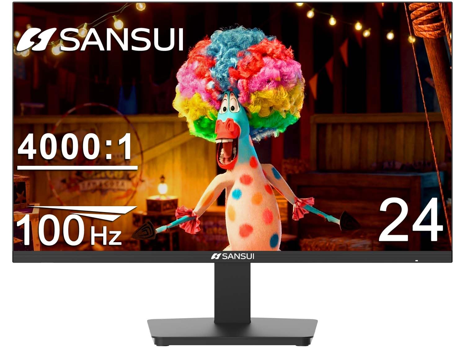 SANSUI Monitor 24 inch 100Hz Computer MonitorFHD 1080P PC MonitorHDMIFreeSyncHDREarphone Jack Ergonomic Tilt for Home and Office