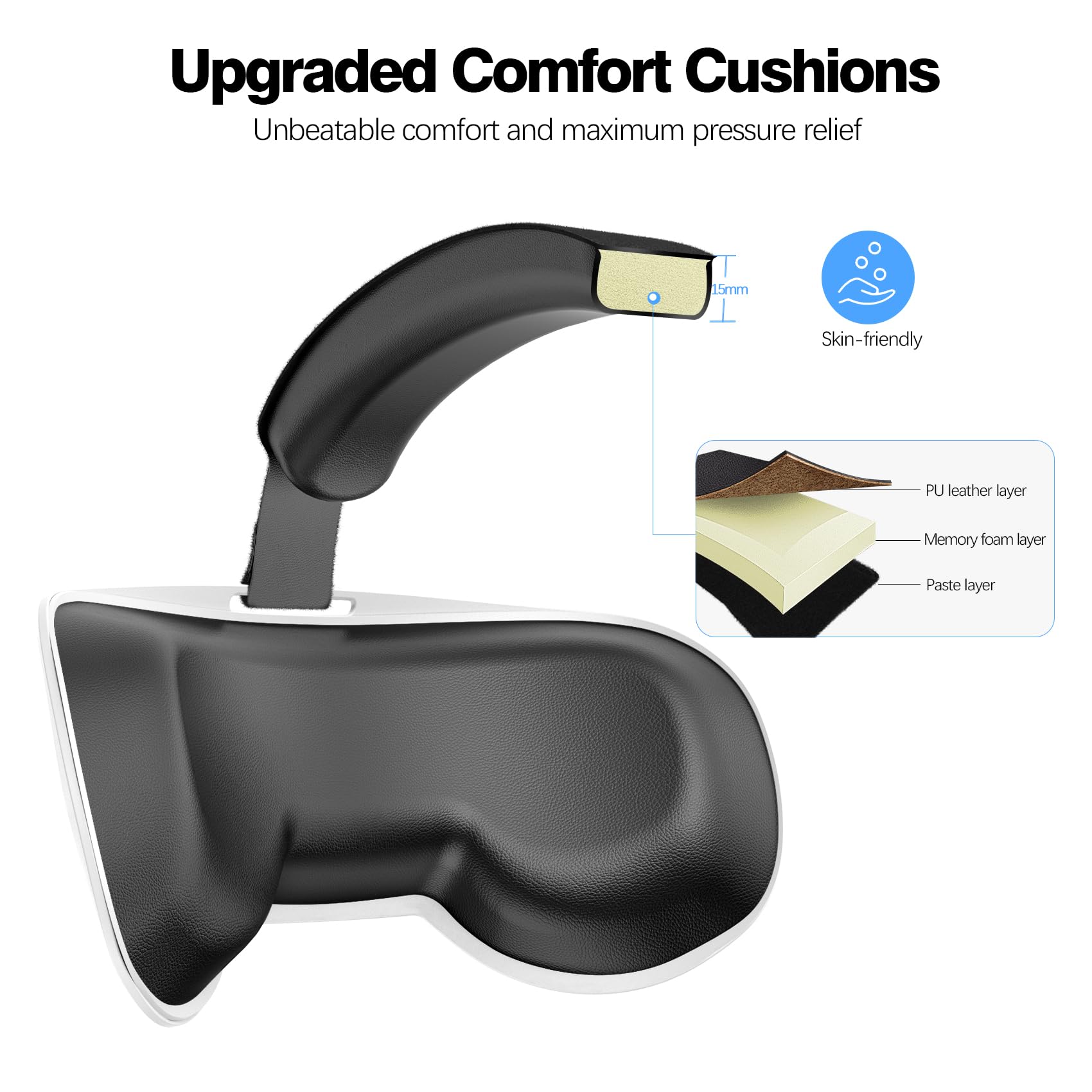 VZNEK Head Strap Compatible with Oculus Quest 2,Meta Quest 2 Accessories Adjustable Elite Strap Replacement for Enhanced Comfort Support and Gaming Immersion in VR (Without Battery)