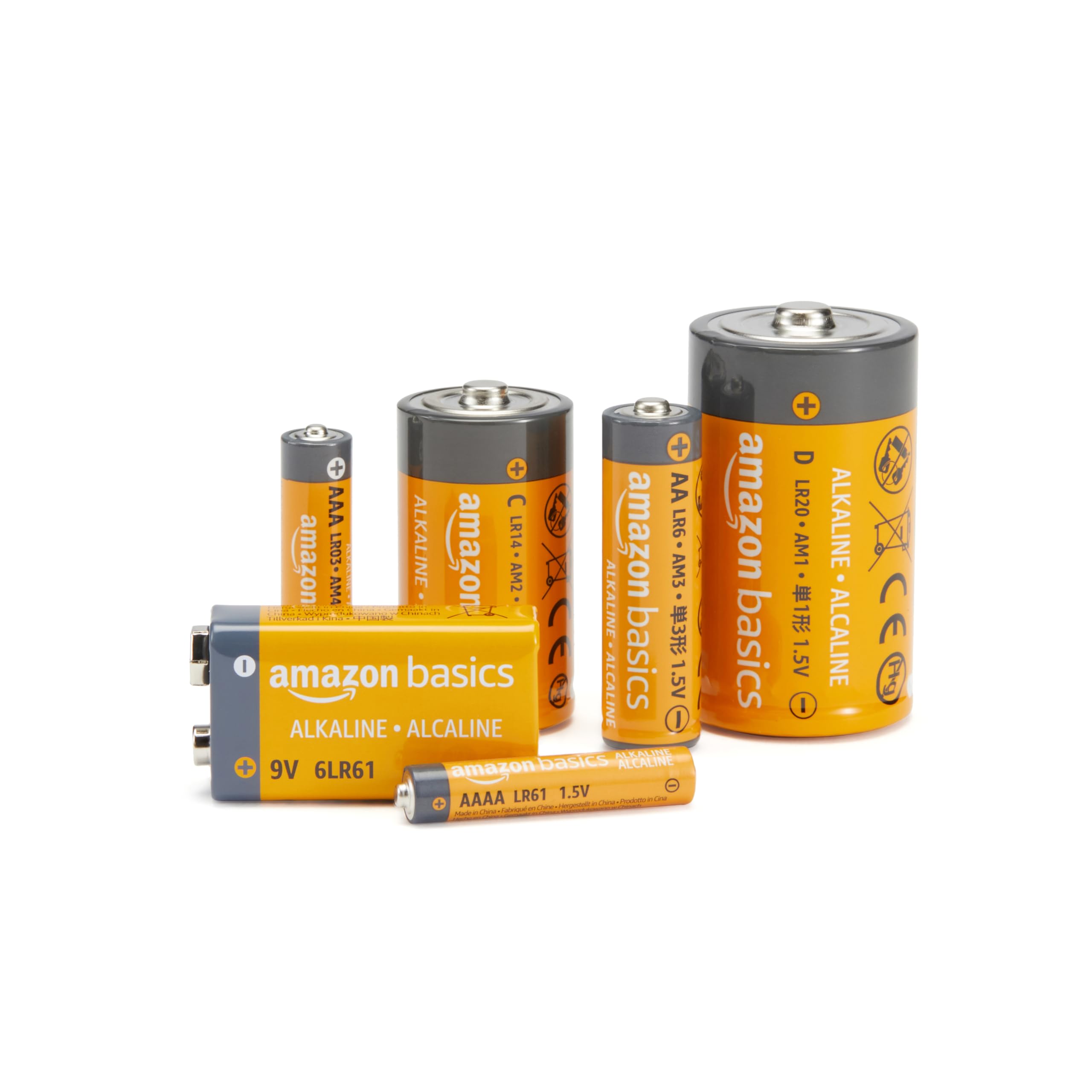 Basics 4-Pack C Cell Alkaline All-Purpose Batteries, 1.5 Volt, 5-Year Shelf Life