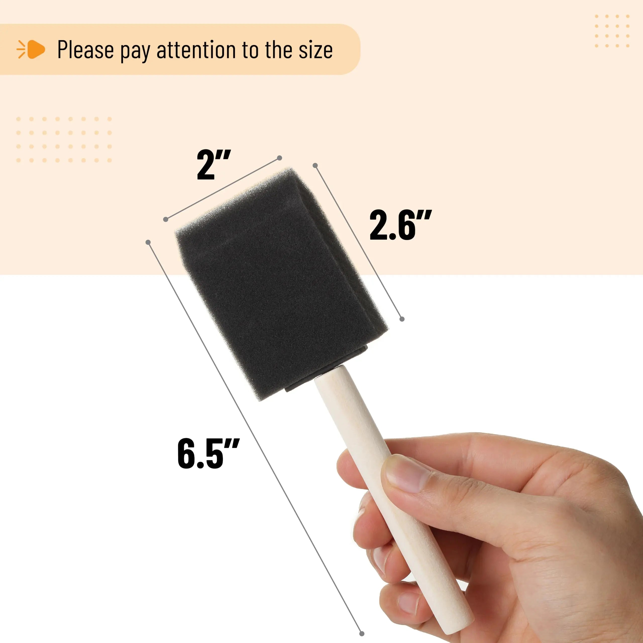 Bates- Foam Paint Brushes, 2 Inch, 16 Pack, Sponge Brushes, Sponge Paint Brush, Foam Brushes for Painting, Foam Brushes for Staining, Paint Sponges, Foam Brushes for Mod Podge Brushes