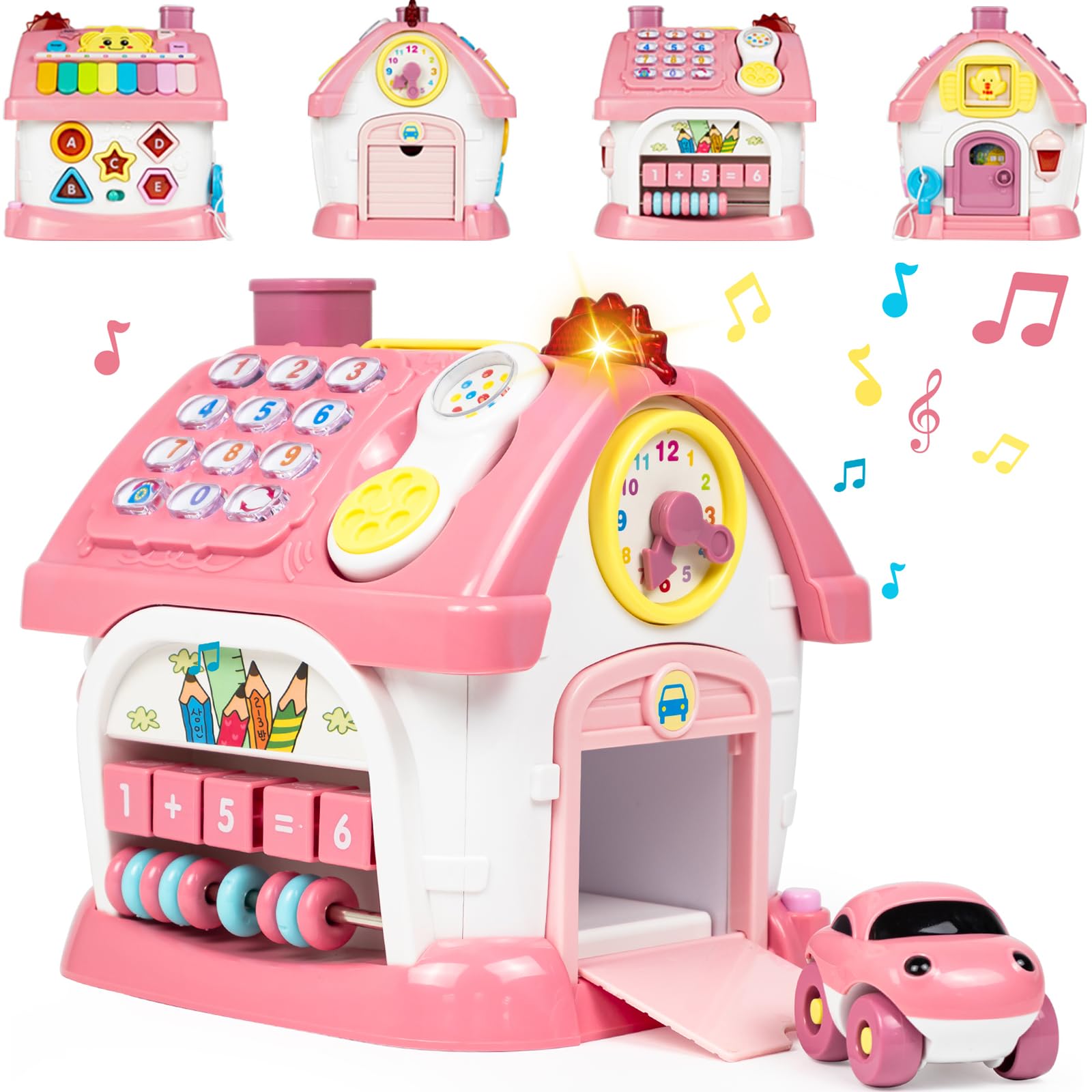 ألعاب Marstone Toddler للأطفال بعمر سنة واحدة هدايا: هدايا عيد الميلاد الأول للفتيات والأولاد، بيت التعلم الموسيقي 8 في 1 ألعاب الأطفال من 6-12 12-18 شهرًا، ألعاب تعليمية للأطفال الصغار بعمر 0-2 سنوات
