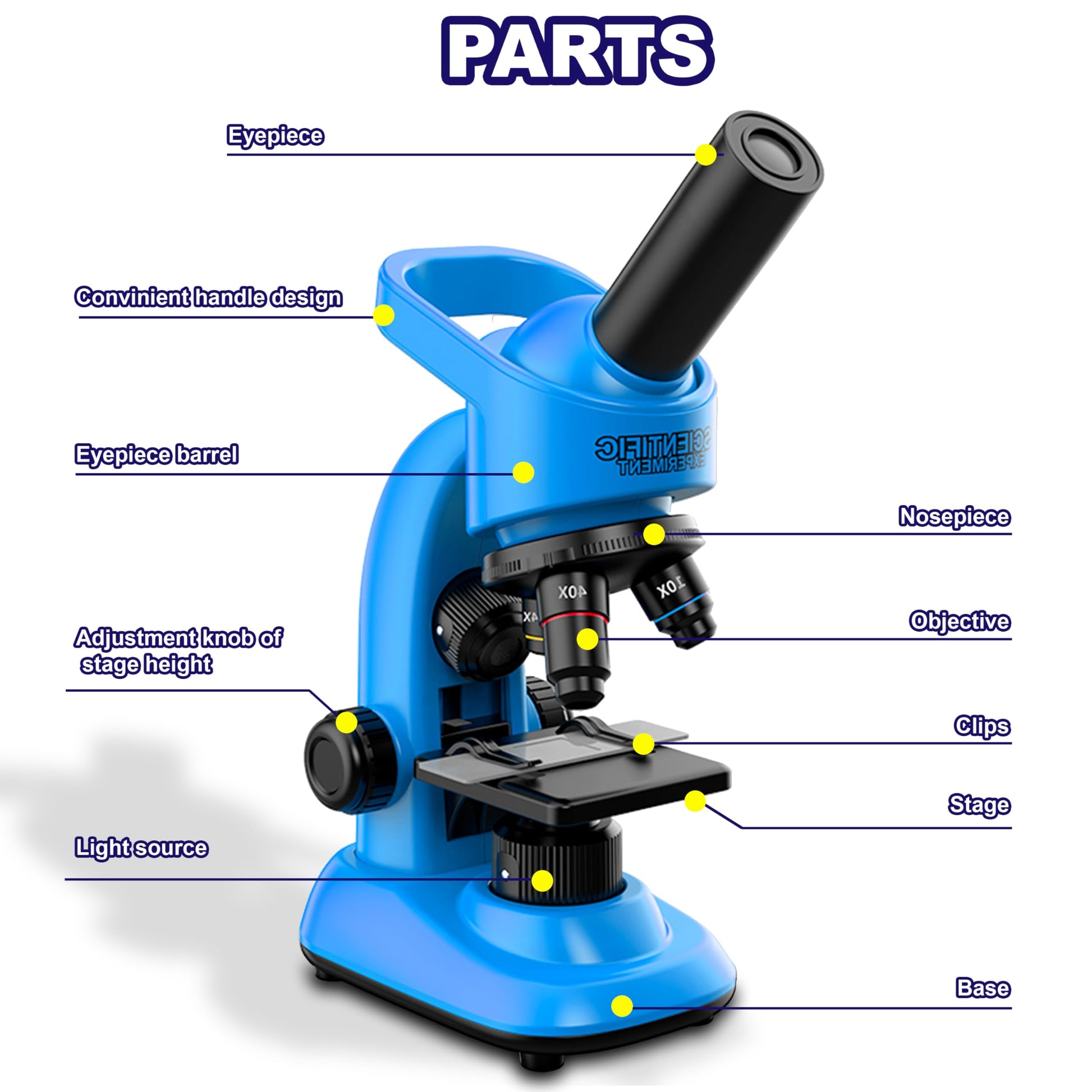 Kids Microscope,40-1600x Microscope Kit for Kids Beginners Children,STEM Kit,Prepared Slides,LED Light and Configured Various Operating Tools- Science Experiment Toy for Kids Ages 6-12