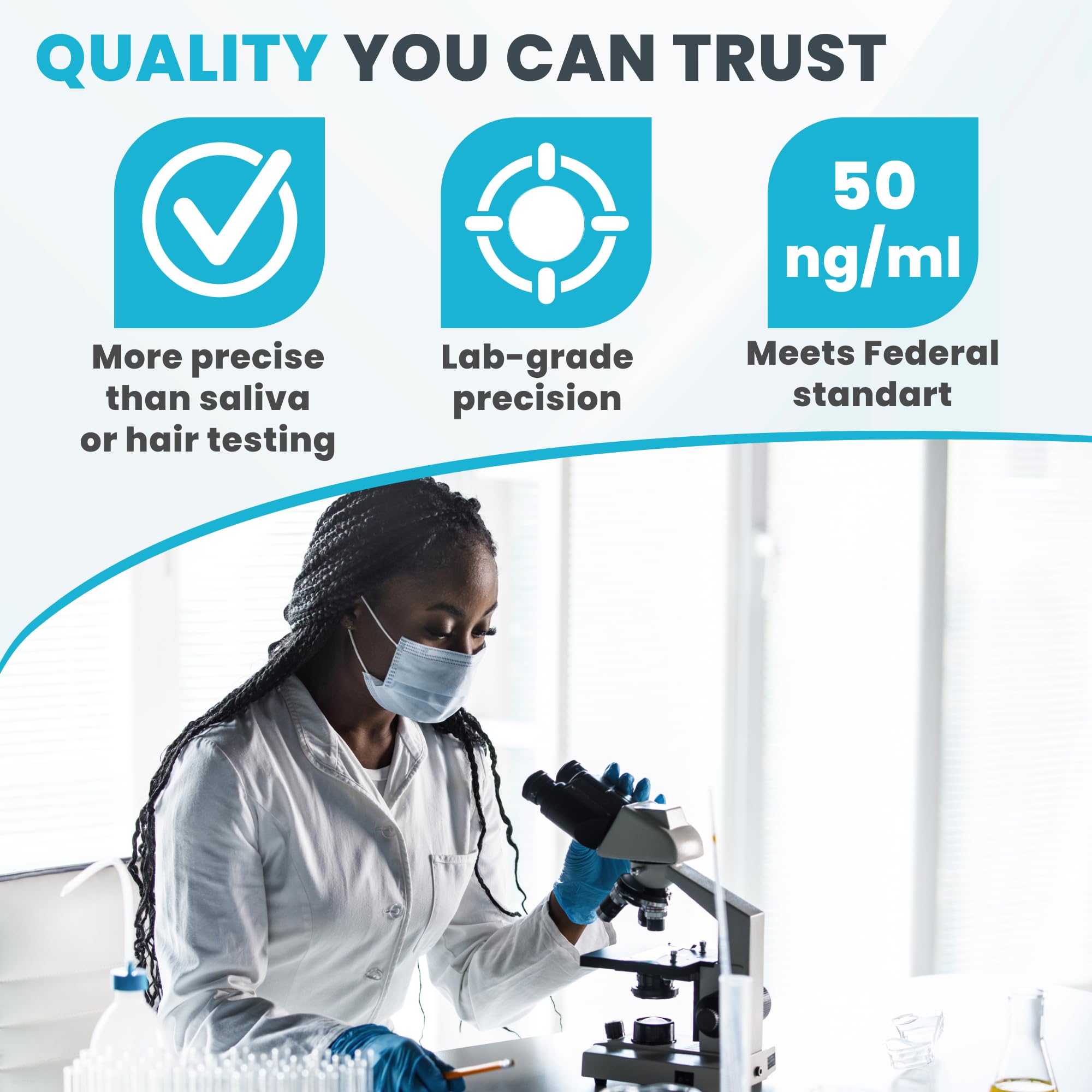 Exploro Highly Sensitive at Home Marijuana Drug Test Kit, THC Drug Test Kit Marijuana/Weed, THC Drug Test Urine, Easy Home Drug Test Marijuana/THC Substance Abuse, 15 THC Test Strips/Sticks, 50 ng/ml