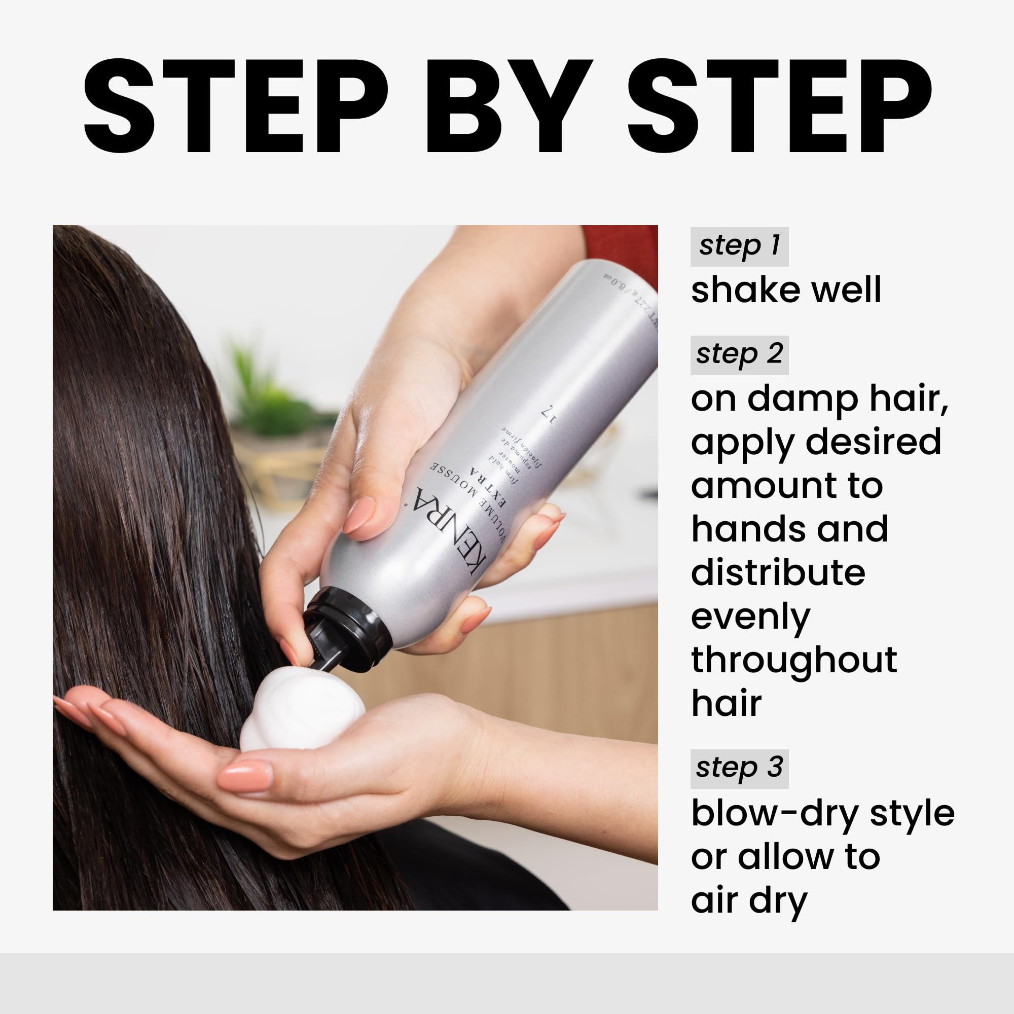 Kenra Professional Volume Mousse Extra 17 | Firm Hold Mousse | All Hair Types | 8 oz