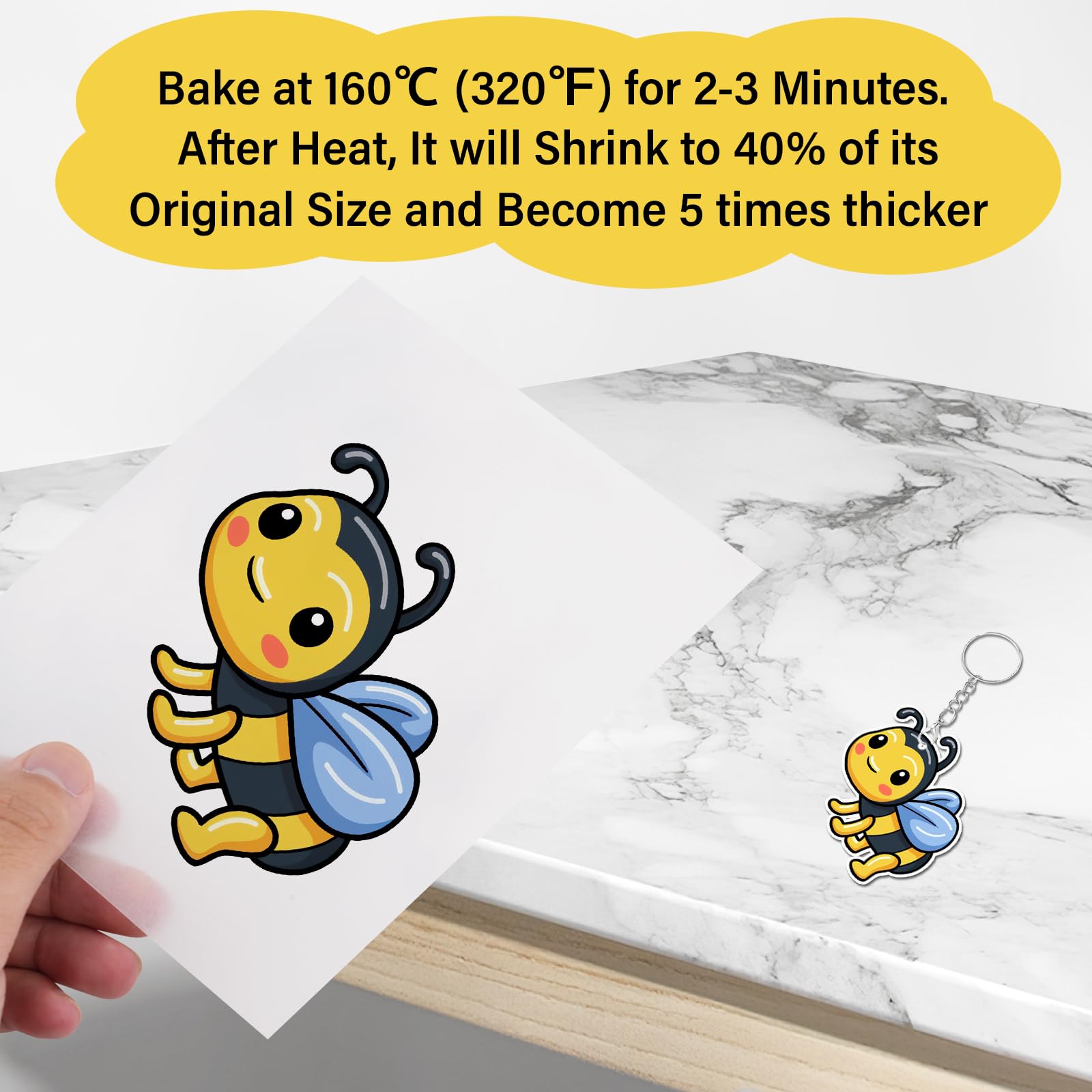 161 Pcs Shrink Paper Keychain Kit,with 30 Pcs Shrinky Plastic Sheets 7.9"x5.7",Hole Punch,Lobster Clasps,Jump Rings DIY Crafts for Adults and Teens