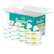 Pampers Sensitive Baby Wipes, Water Based, Hypoallergenic and Unscented, 8 Flip-Top Packs, 4 Refill Packs (1008 Wipes Total)