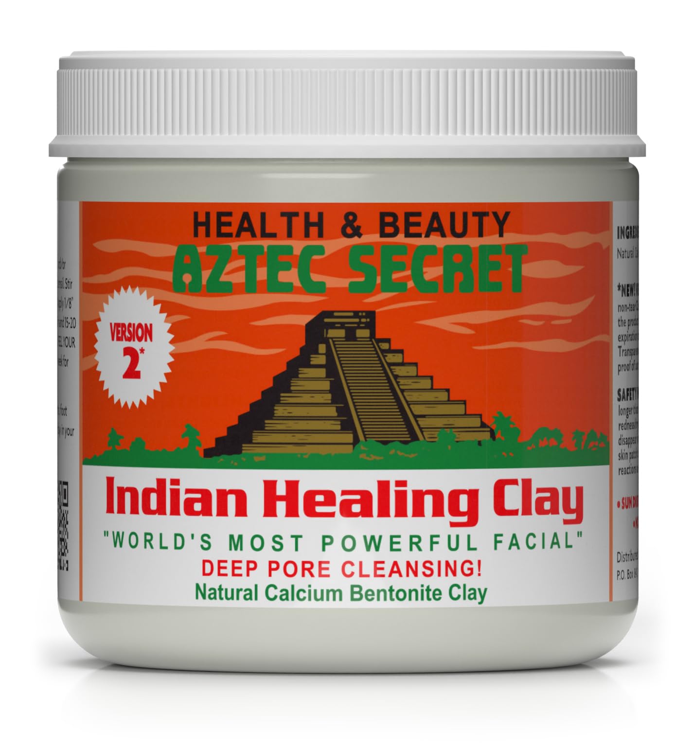 Aztec Secret- Indian Healing Clay 1 lb - Deep Pore Cleansing Facial & Body Mask - The Original 100% Natural Calcium Bentonite Clay - New Version 2
