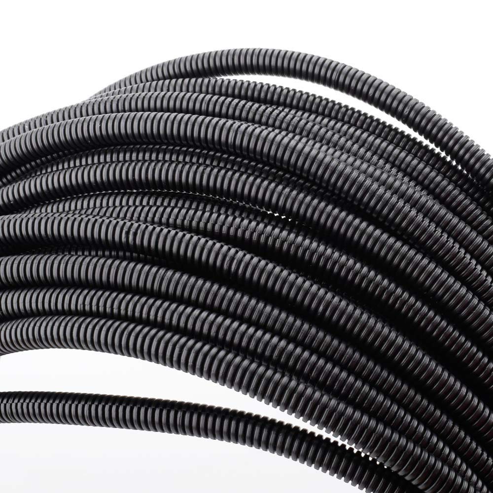 ZhiYo 100 FT 1/4" Wire Loom Split Tubing Auto Wire Conduit Flexible Cover