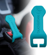 Bucklebee Easy Autositz-Schnallenlösehilfe für Kinder – zum Lösen von Autositzschnallen – Knopfdrucker – Öffner für Nägel – Schnallenlöser (1er-Pack Türkis)