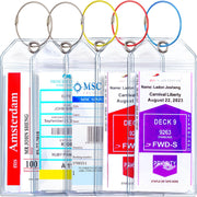 Cruise Ship Essentials for Carnival, Princess, NCL, MSC by JOLLYANTS, Cruise Luggage Tag Holders, Cruise Must Haves Waterproof & Reusable