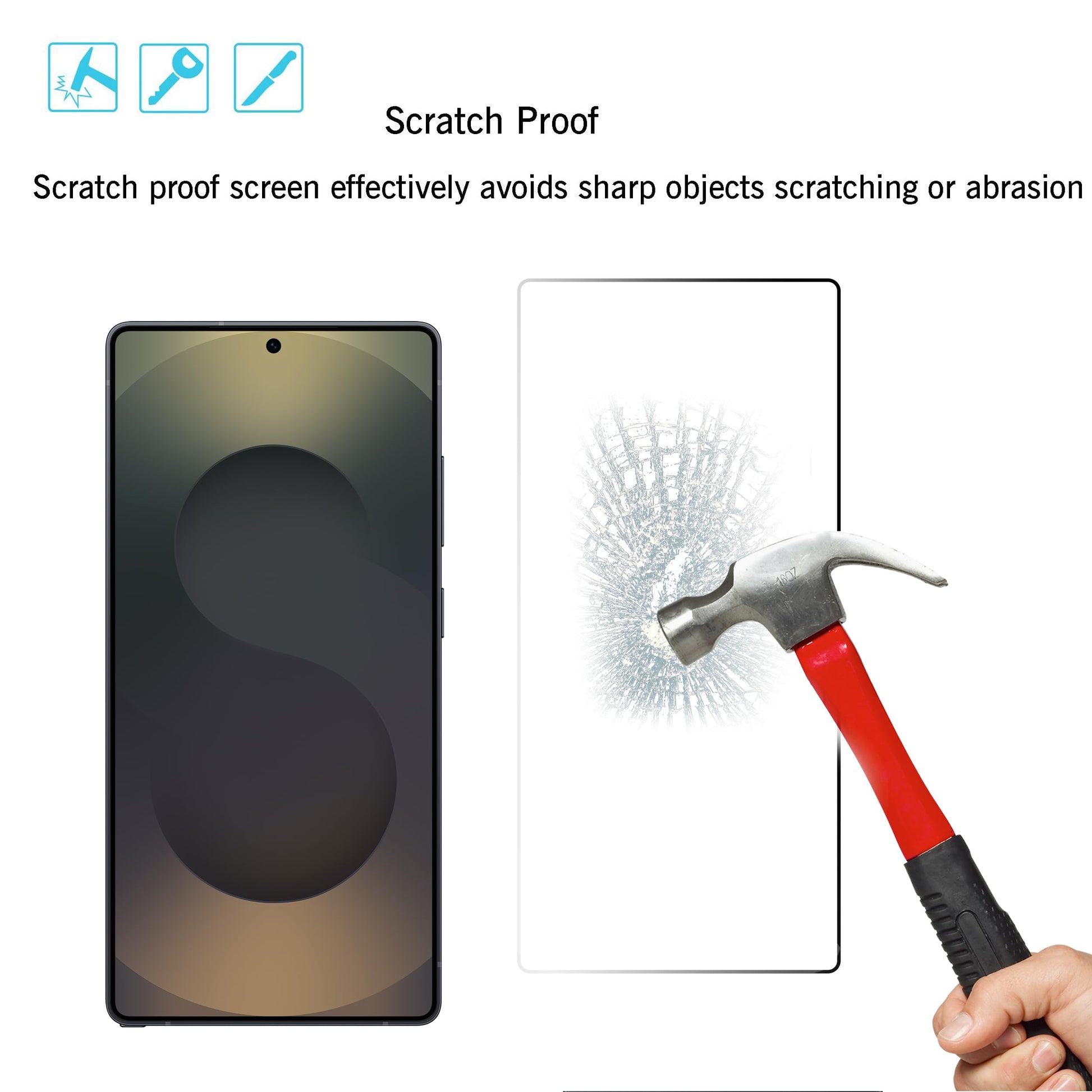 Ailun Glass Screen Protector for Galaxy S25 Ultra [6.9 Inch] 3Pack + 3Pack Camera Lens Tempered Glass Fingerprint Unlock 0.25mm Ultra Clear Anti-Scratch Case Friendly [Not For S25/S25 Plus/S25 Edge]