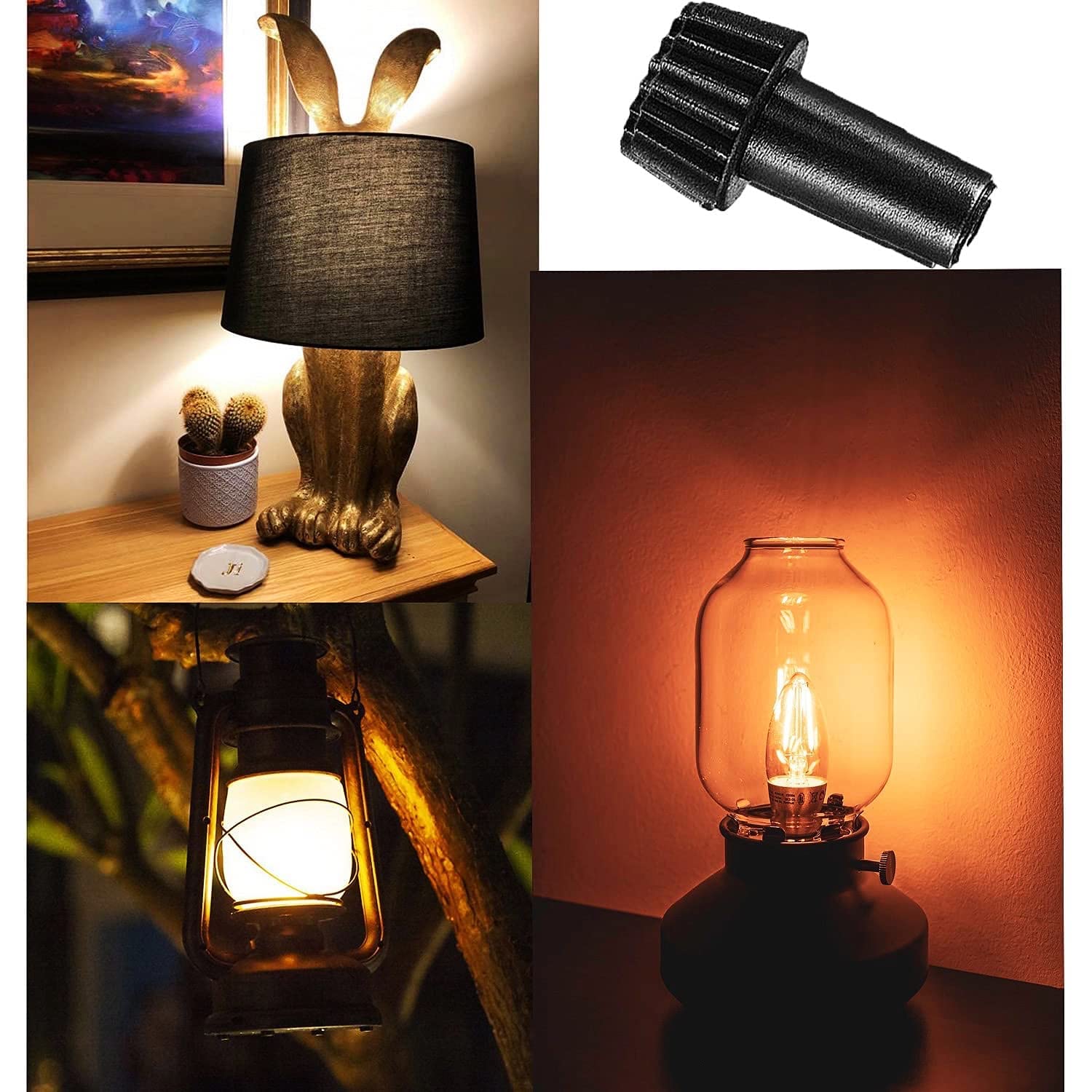 Maartla 6PCS 3 Assorted Size E26 Lamp Turn Knob On/Off Replacement, Light Lamp Turn Switch Knobs Socket Knob (6PCS-20MM+35MM+50MM)