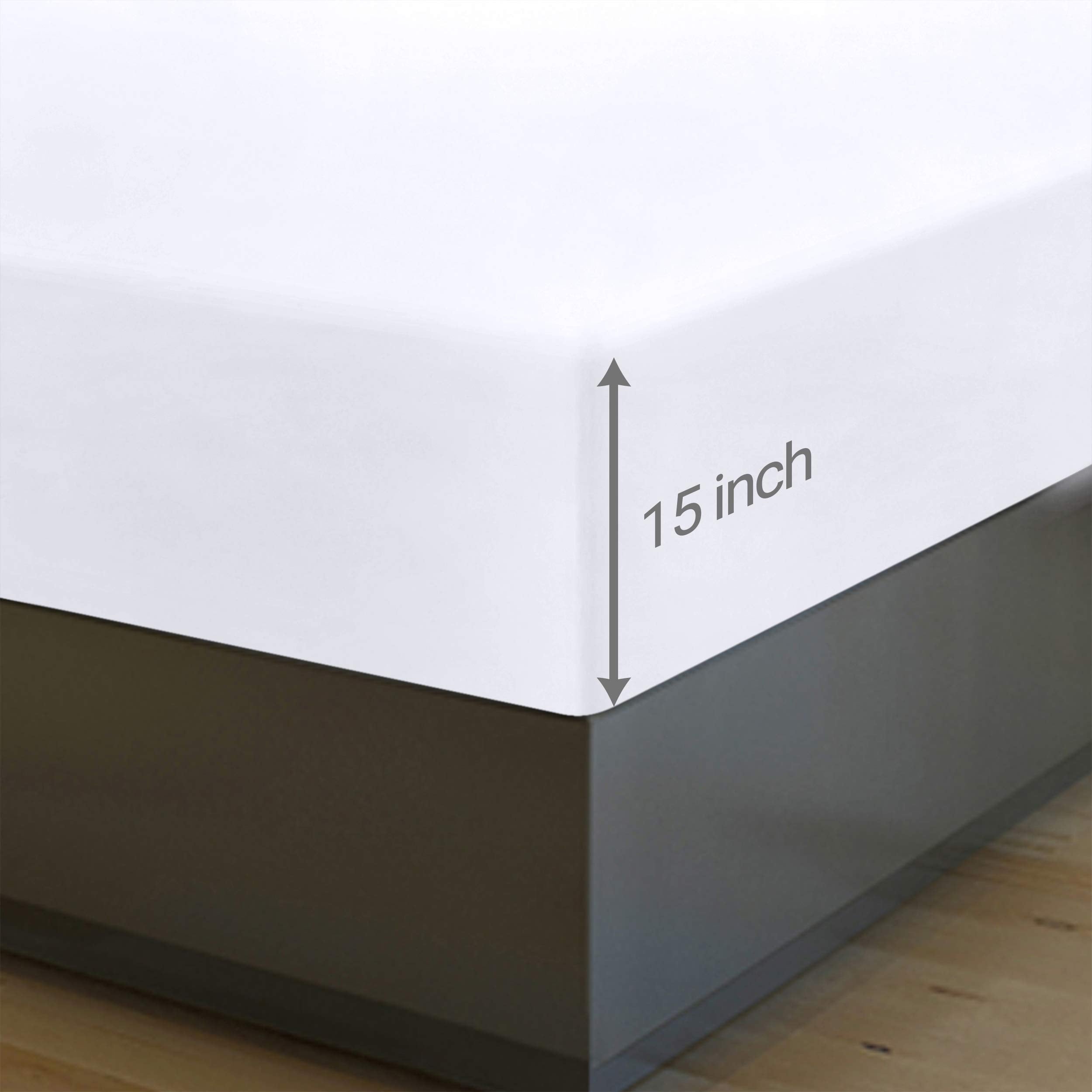 Utopia Bedding Twin Fitted Sheets - Bulk Pack of 6 Bottom Sheets - Soft Brushed Microfiber - Deep Pockets - Shrinkage & Fade Resistant - Easy Care (White)