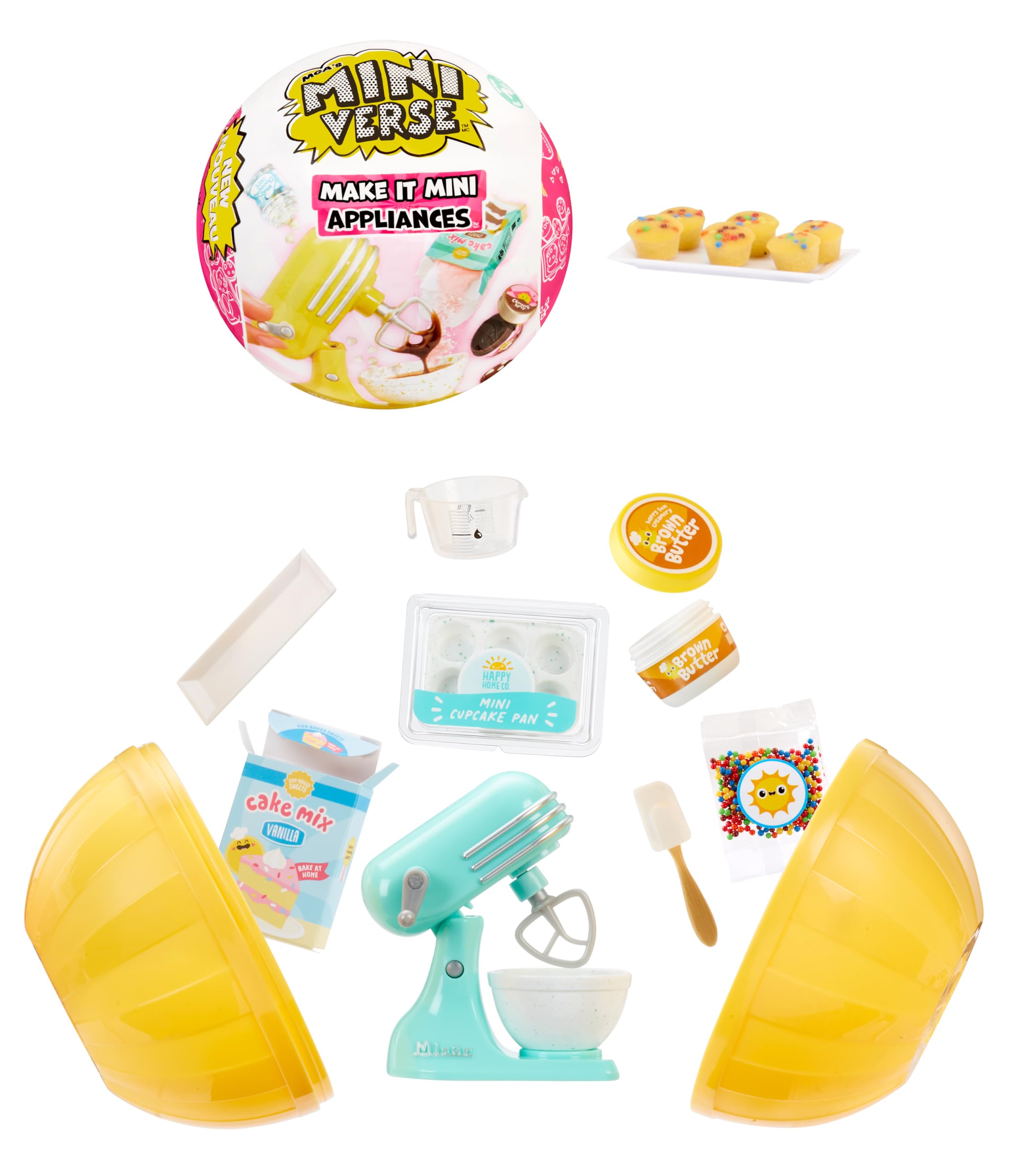 MGA's Miniverse - Make It Mini Appliances Series 2 Mini Collectibles, Mystery Blind Pack, DIY, Crafts, Resin Play, Kitchen Replica Food, NOT Edible, Collectors, 8+