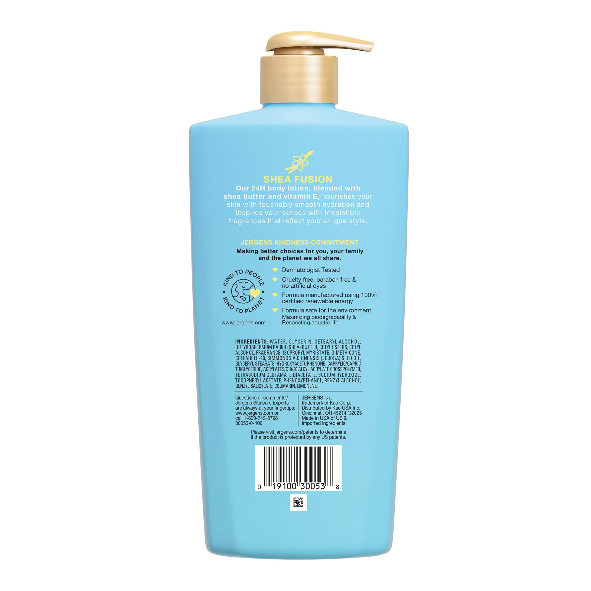 Jergens Shea Fusion Vanilla Crush Body Lotion, Moisturizer with Shea Butter & Vitamin E, 14 Fl Oz