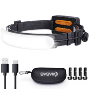 svsviio Headlamp Rechargeable PRO+,7500mAh 1500 Lumen Super Bright 230°Beam LED Head Lamp,Head Lights for Forehead,3 Modes,IPX6 Headlamps for Adults Camping/Mechanic/Hard Hat