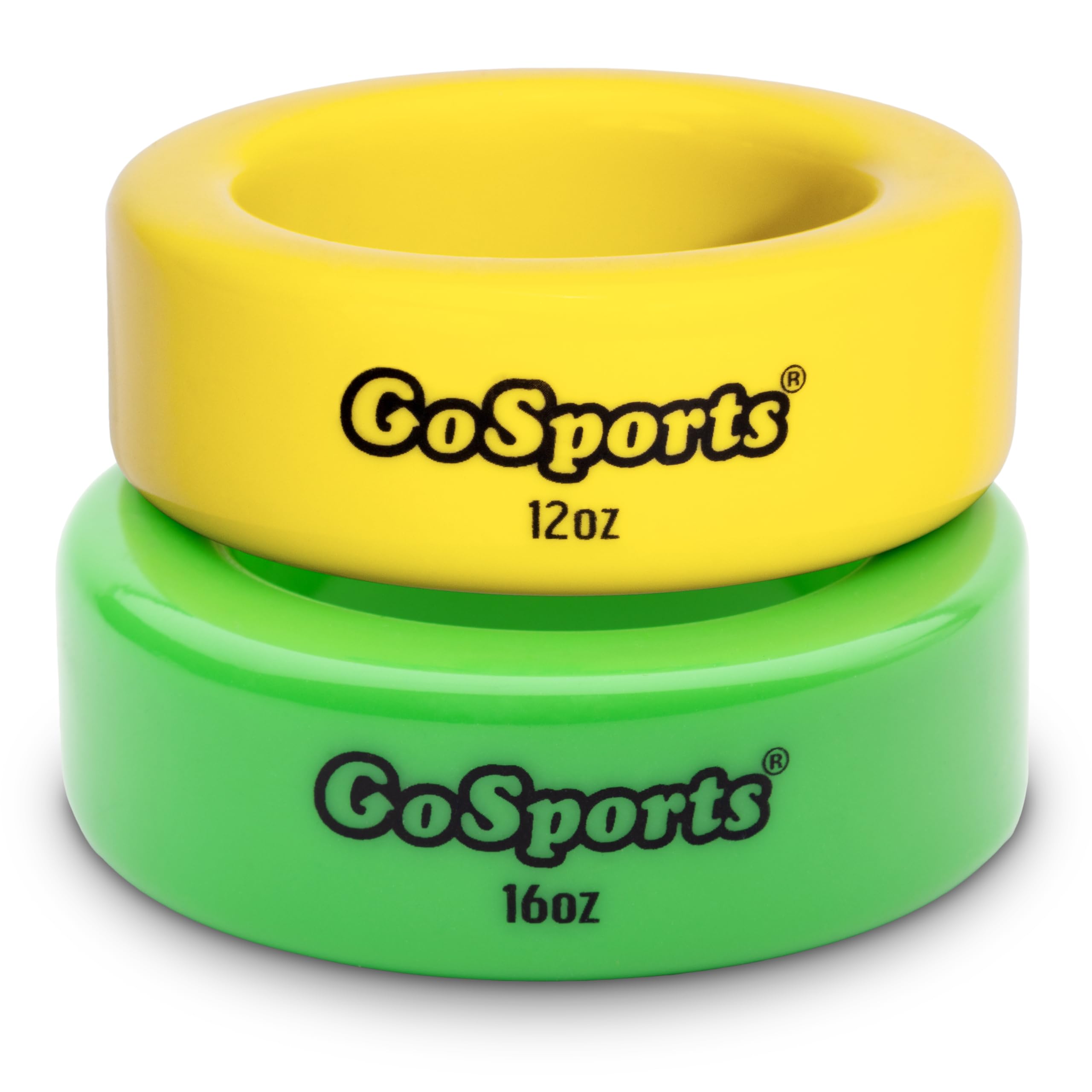 GoSports أوزان مضرب البيسبول والسوفتبول - عبوة من حلقتين للبيسبول - 16 أونصة و 12 أونصة