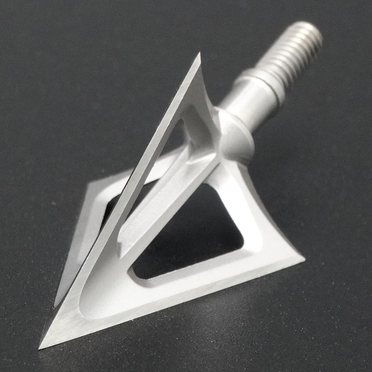 KEAUP 6 Pack Hunting Broadhead 100 Grain 420 Stainless Steel Fixed Blade Broadhead Arrow Tips Archery Arrowhead for Crossbow and Compound Bow