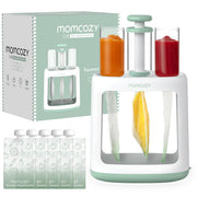Momcozy Squeeze Station,Baby Food Maker&Pouch Filler for Homemade Baby Puree, BPA-Free, Dishwasher Safe, with Reusable Baby Food Pouches for Babies & Toddlers