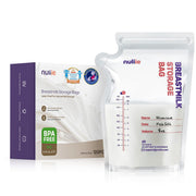 Nuliie 120 Pcs Breastmilk Storage Bags, 8 OZ Breast Milk Storing Bags, BPA-Free, Milk Storage Bags with Pour Spout for Breastfeeding, Self-Standing Bag, Space Saving Flat Profile