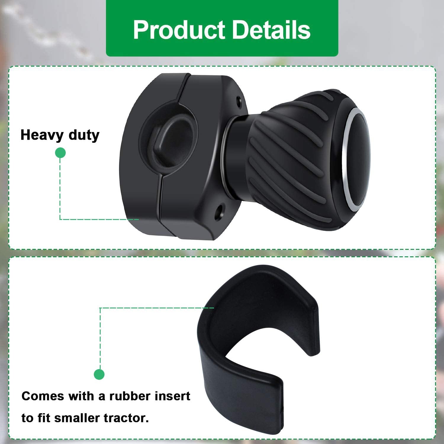 Tractor Steering Wheel Knob for Kubota Jo-hn Dee-re Tractors, Cars, Trucks, Mowers, Forklifts, Universal Spinner Knob Steering Wheel Ball Knob