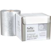 ForPro Professional Collection Expert Embossed Aluminum Foil Roll، لفة ألمنيوم منقوشة بطول 320 قدم لصبغ الشعر وخدمات الهايلايت، فضي، متوسط، 5W