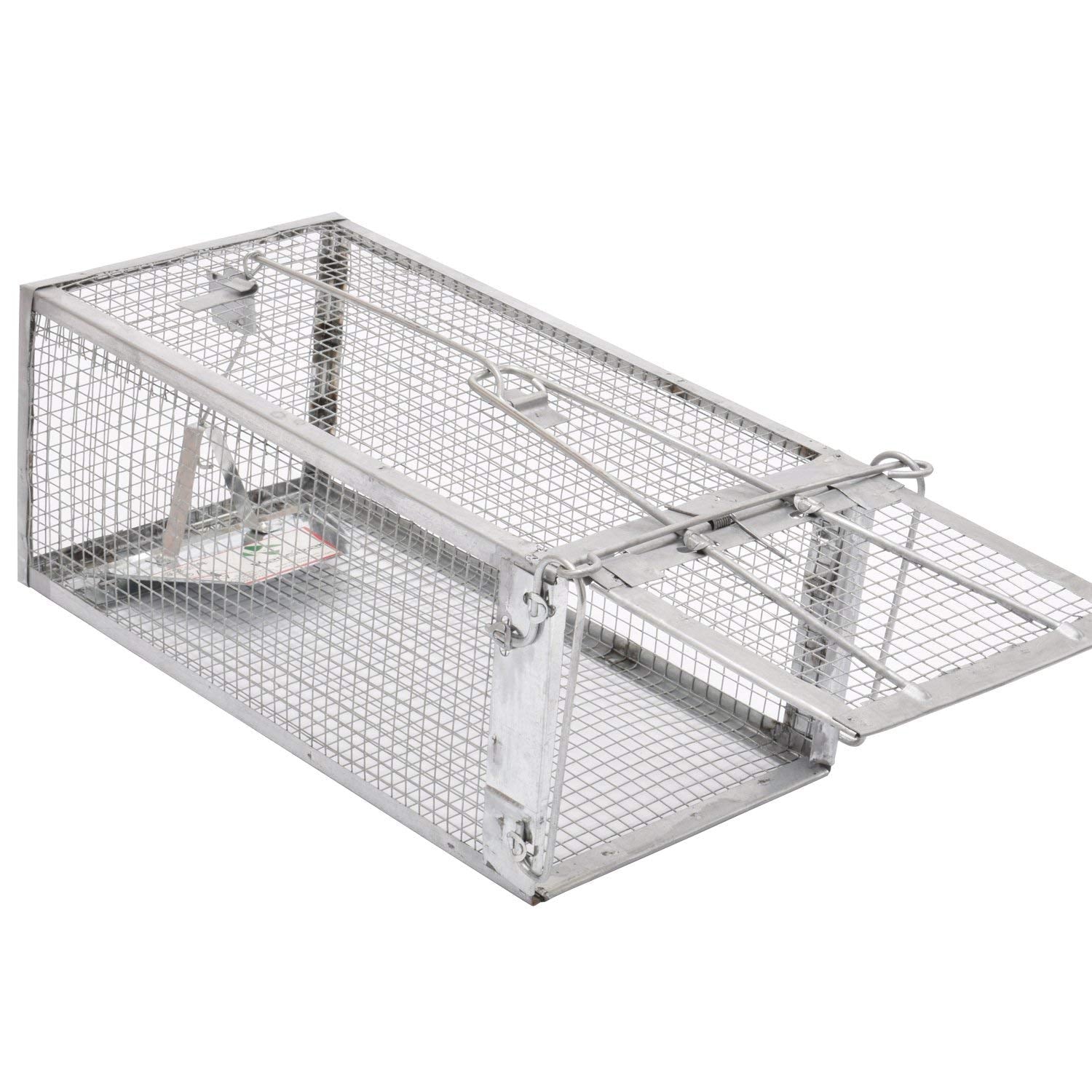 Kensizer Humane Rat Trap, Chipmunk Rodent Trap That Work for Indoor and Outdoor Small Animal - Mouse Voles Hamsters Live Cage Catch and Release 1-Pack Small 10.5" L x 5.5" W x 4.5" H