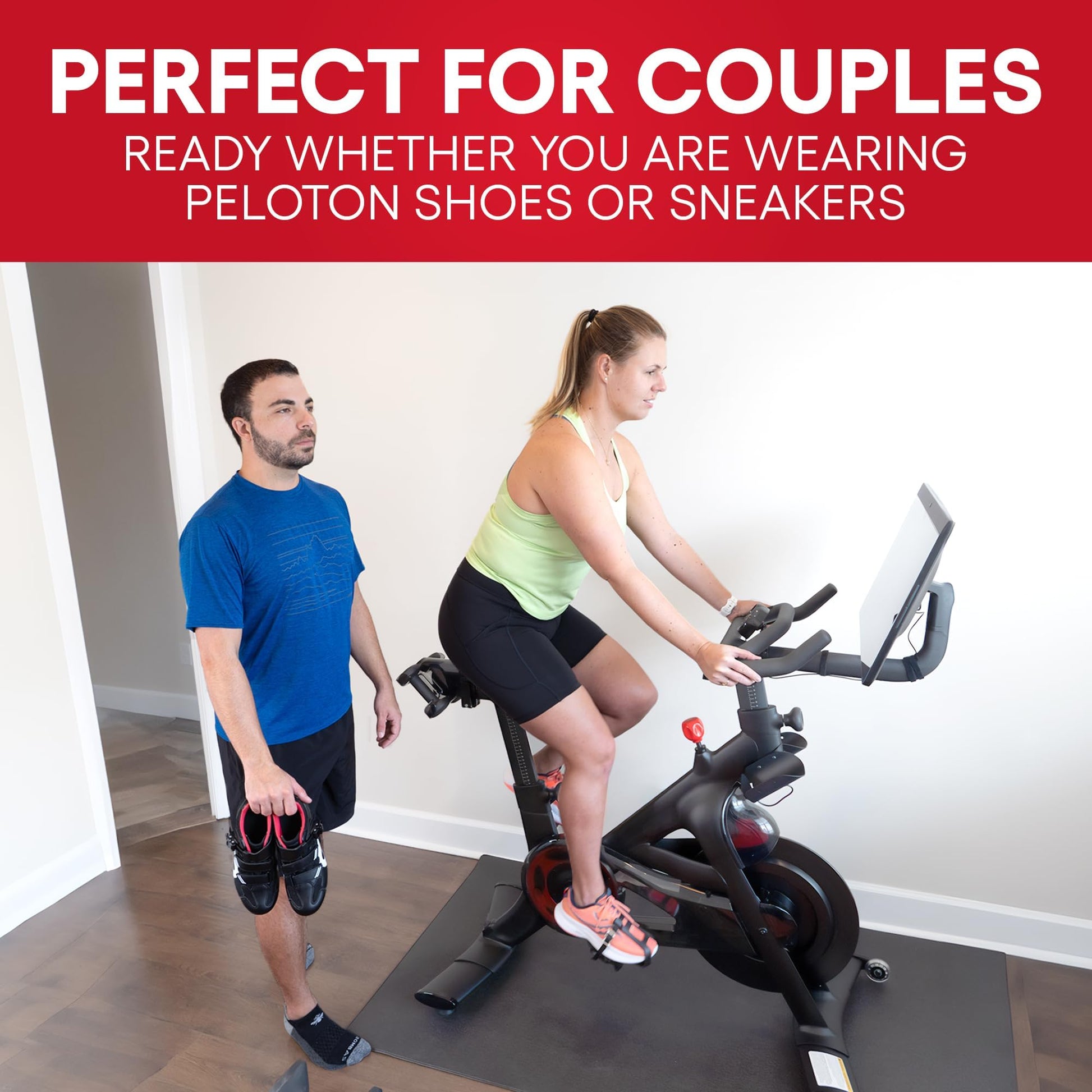 Dual Function Toe Cages - Convert Pedals to Two Sided Toe Cages or Delta Cleats - Compatible with Peloton Bike & Bike+