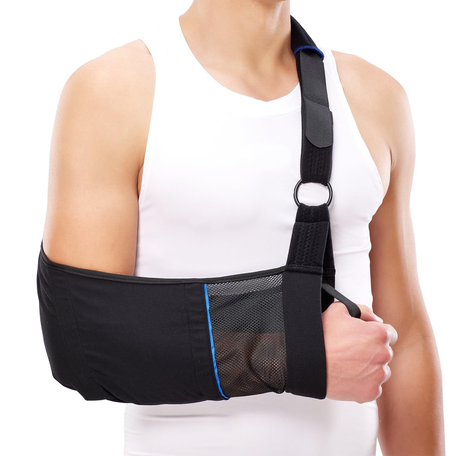 Comforband Arm Sling - Lightweight & Breathable Medical Sling with Adjustable Shoulder Strap for Torn Rotator Cuff, Broken or Fractured Forearm Bones, One size fits most