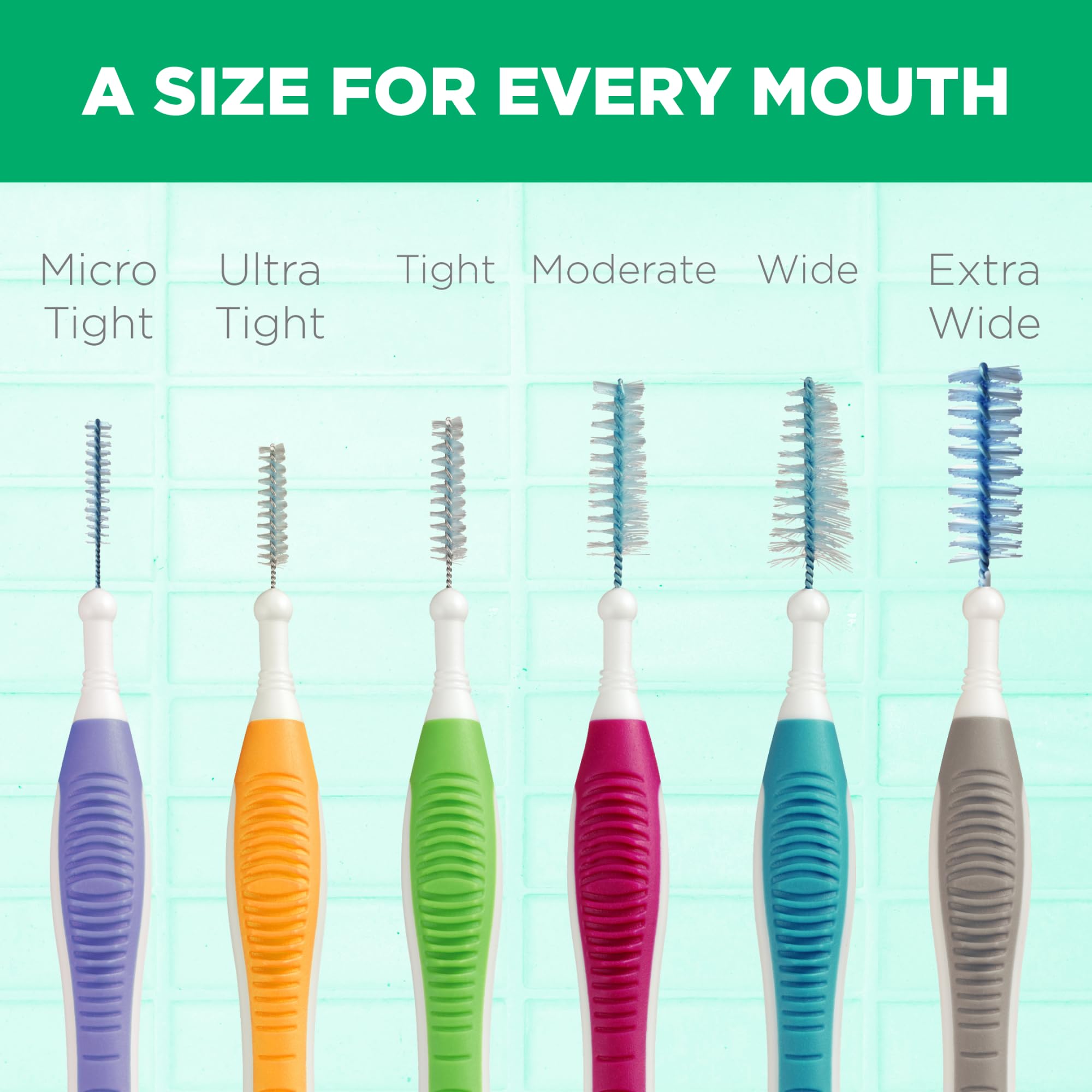 GUM Proxabrush Go-Betweens - Moderate - Interdental Brushes - Soft Bristled Dental Picks for Plaque Removal Health - Safe for Braces & Dental Devices, 10 Count (Pack of 4)