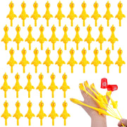 POPLAY 42PCS Flying Chicken Slingshot, Party Favors Treasure Box Toys for Classroom, Flicking Rubber Chickens Funny Gag Gift for Kids & Adults, Novelty Classroom Exchange Gifts