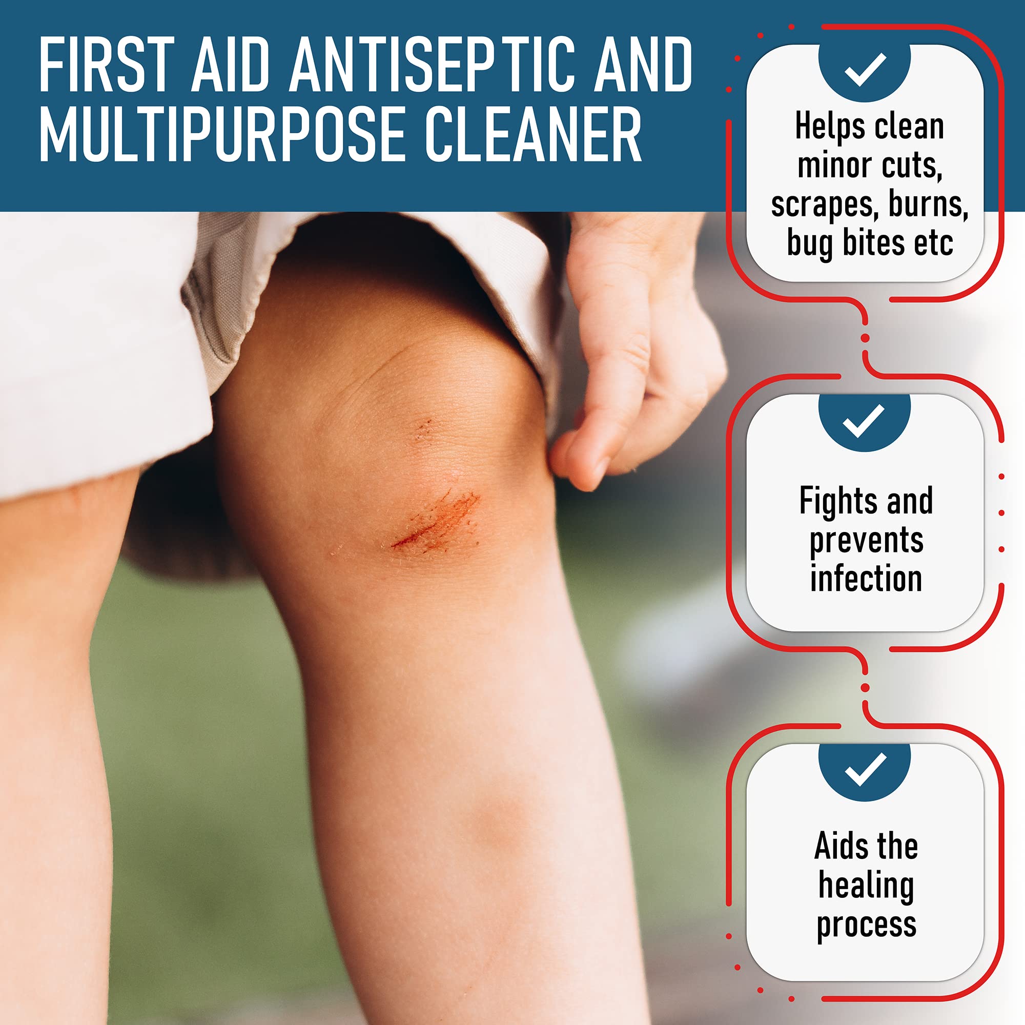 Epic Medical Supply 3% Hydrogen Peroxide - First Aid Antiseptic & Multipurpose Cleaner - Topical Wash for Cuts, Scrapes and Minor Cuts - H2O2 Hydrogen Peroxide 3 Percent USP Solution (1 Gallon)