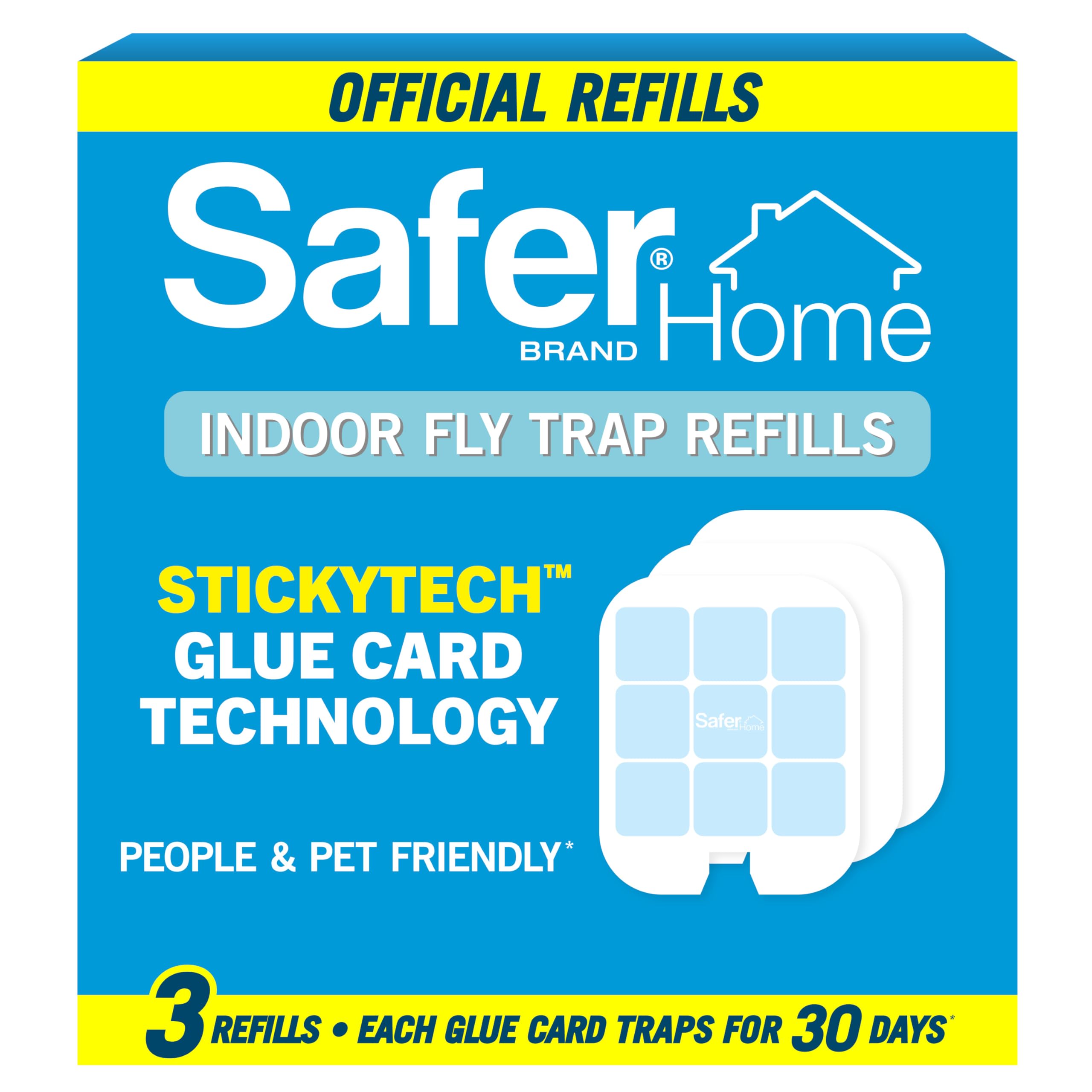 عبوة إعادة تعبئة مصائد صمغ Safer Home SH503 لـ SH502، مصيدة ذباب داخلية، 3 قطع (عبوة من 1)