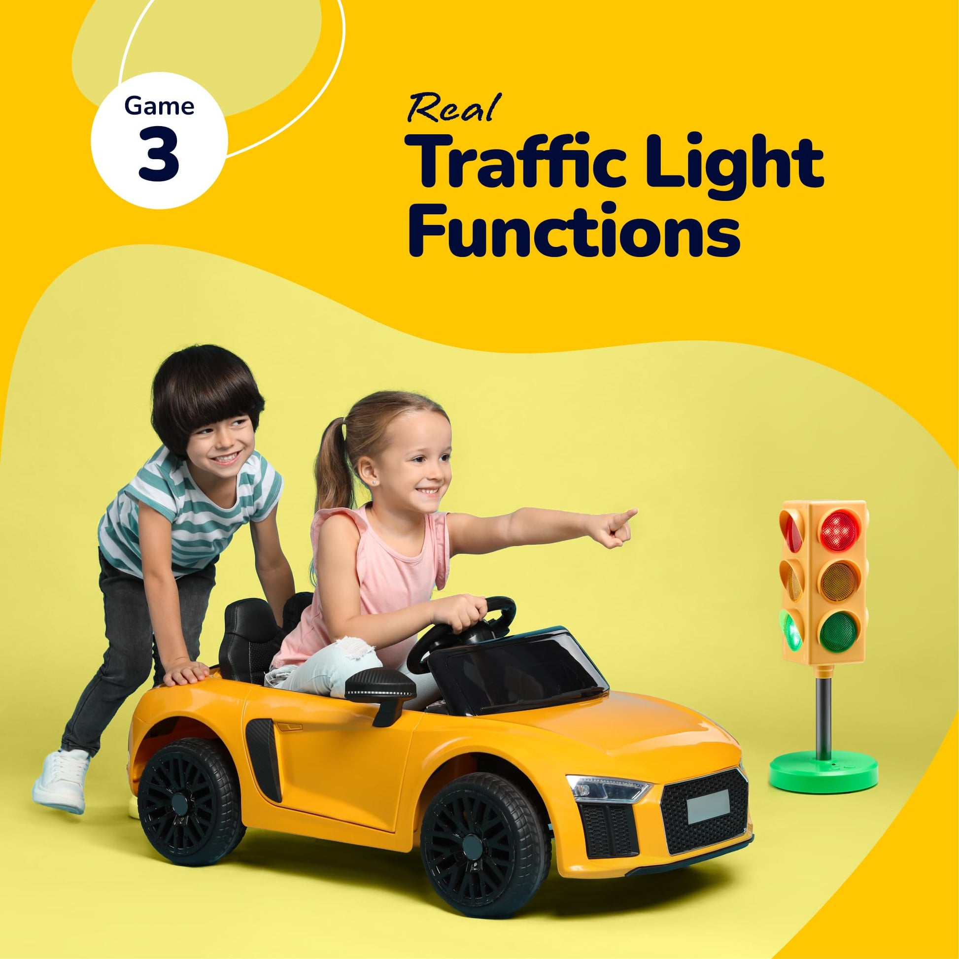 ArtCreativity Traffic Light - Teacher Classroom Must Haves Supplies, 8 Modes with Remote -Classroom Decor, Kindergarten Educational Lamp -Real Traffic Light Rotation Mode, Red Lights Green Lights Game