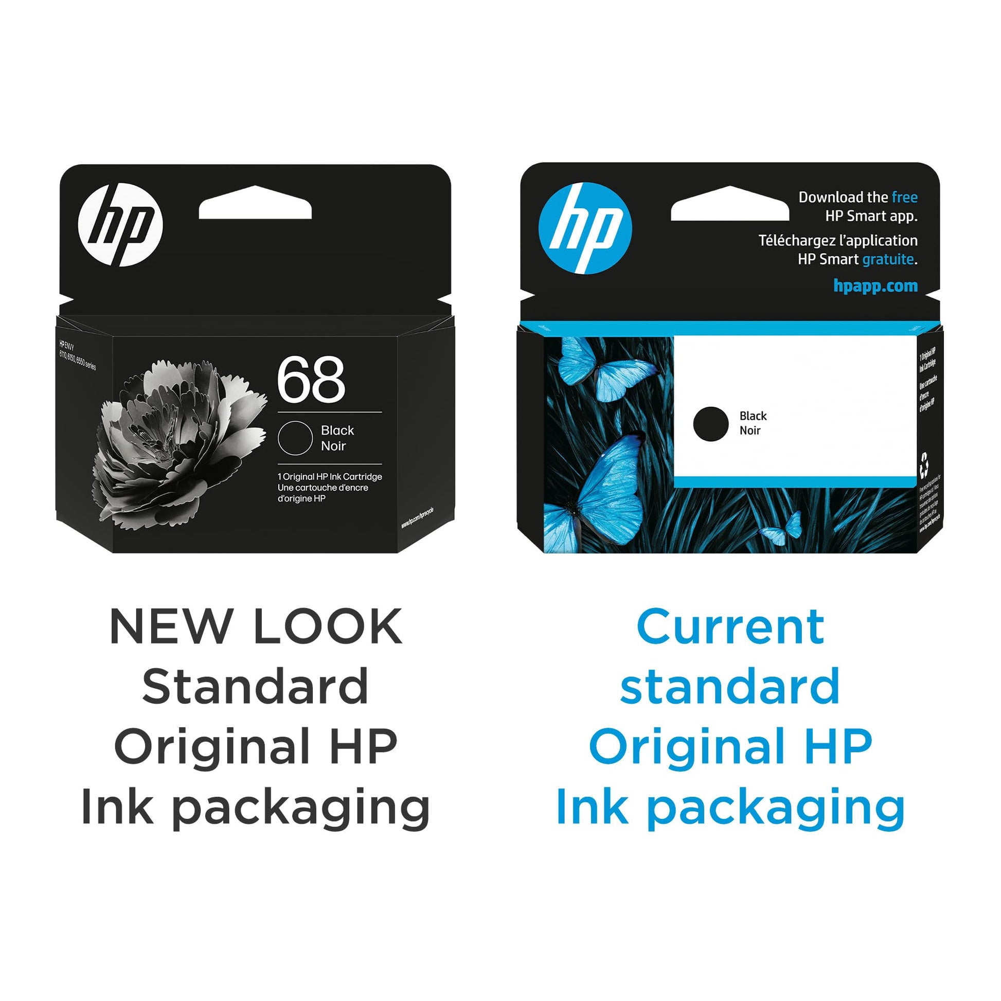 HP 68 Black Ink Cartridge | Works Envy 6100e, 6500e Series | Eligible for Instant Ink | 7FP21TN